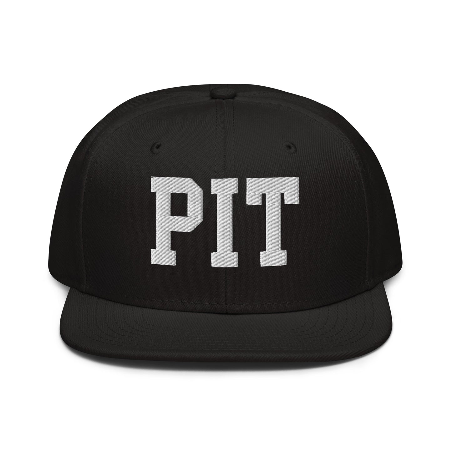 College-Style Wool-Blend Snapback Hat • White • PIT Pittsburgh • YHM Designs - Image 07