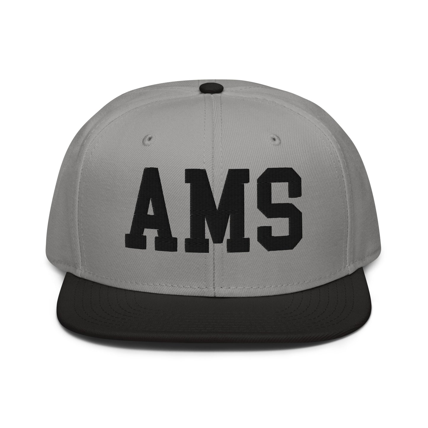 College-Style Wool-Blend Snapback Hat • Black • AMS Amsterdam • YHM Designs - Image 19