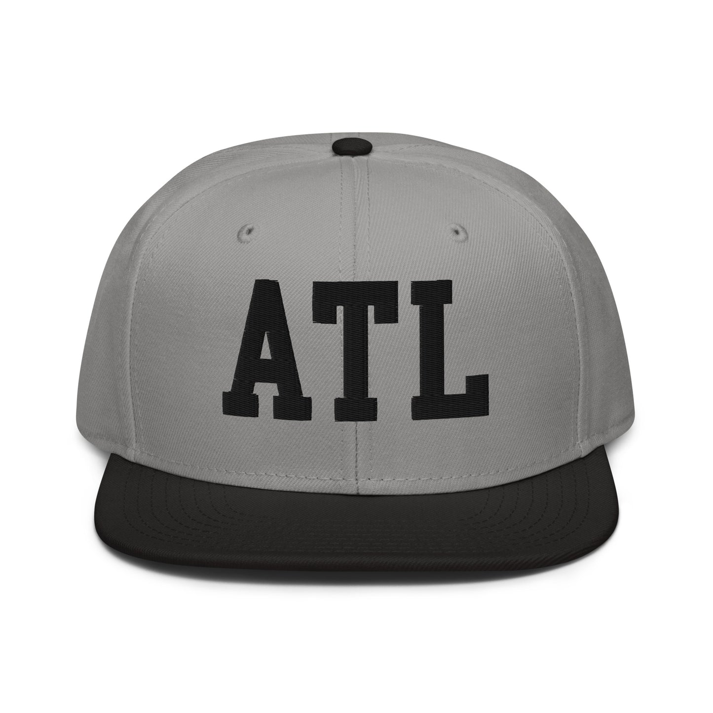 College-Style Wool-Blend Snapback Hat • Black • ATL Atlanta • YHM Designs - Image 19