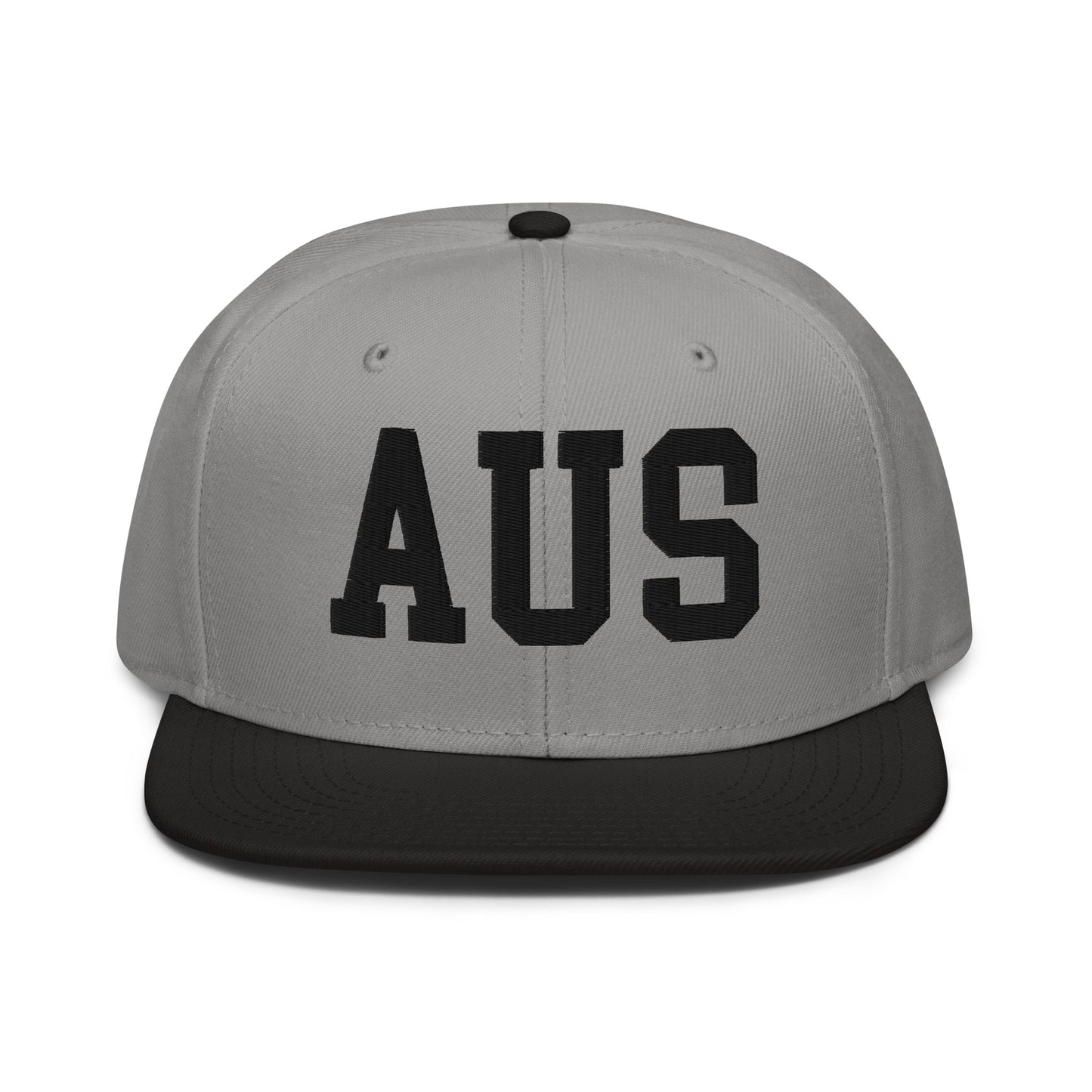 College-Style Wool-Blend Snapback Hat • Black • AUS Austin • YHM Designs - Image 19