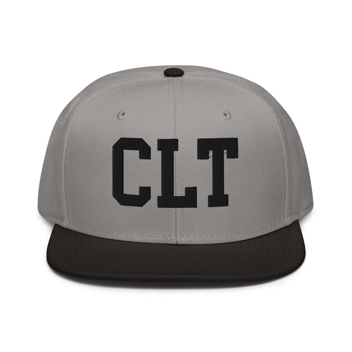 College-Style Wool-Blend Snapback Hat • Black • CLT Charlotte • YHM Designs - Image 19