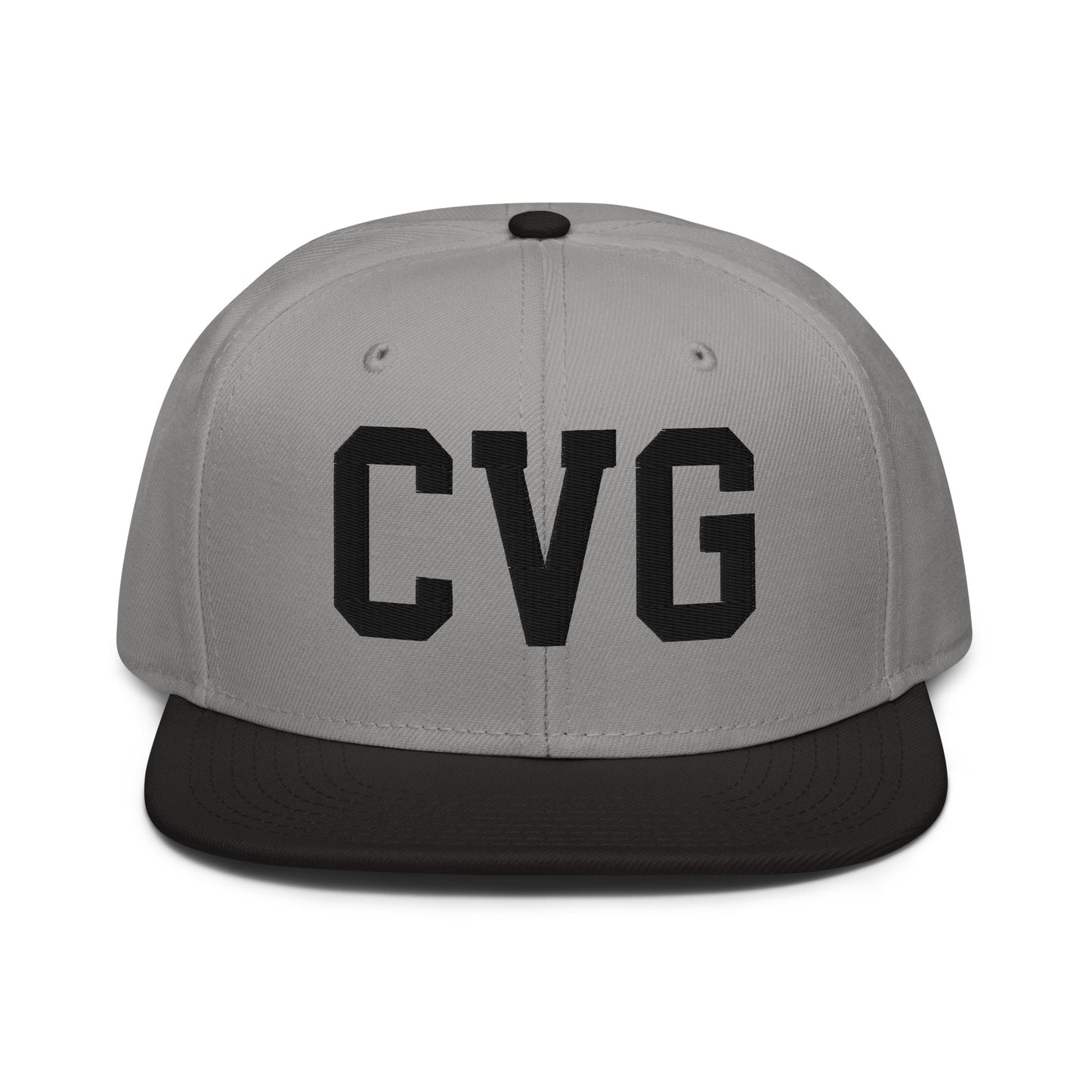 College-Style Wool-Blend Snapback Hat • Black • CVG Cincinnati • YHM Designs - Image 19