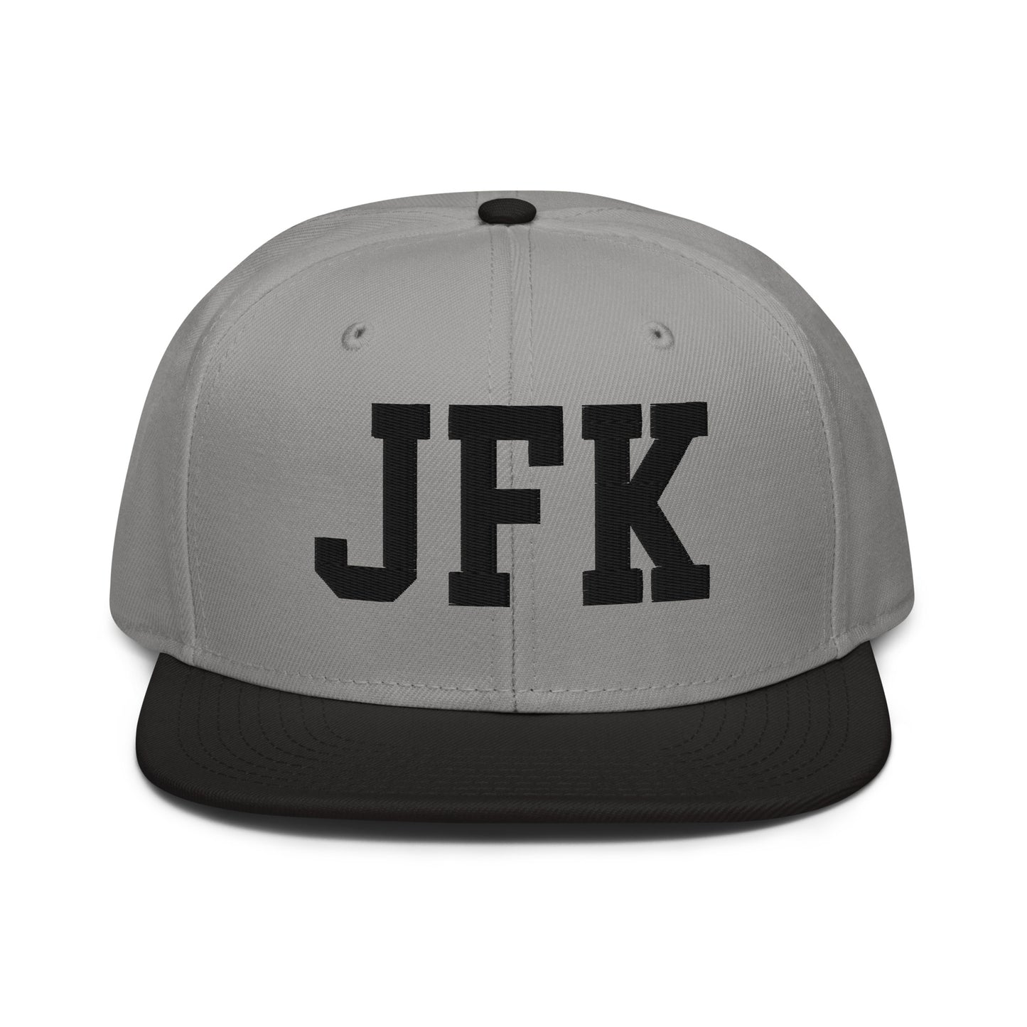 College-Style Wool-Blend Snapback Hat • Black • JFK New York City • YHM Designs - Image 19