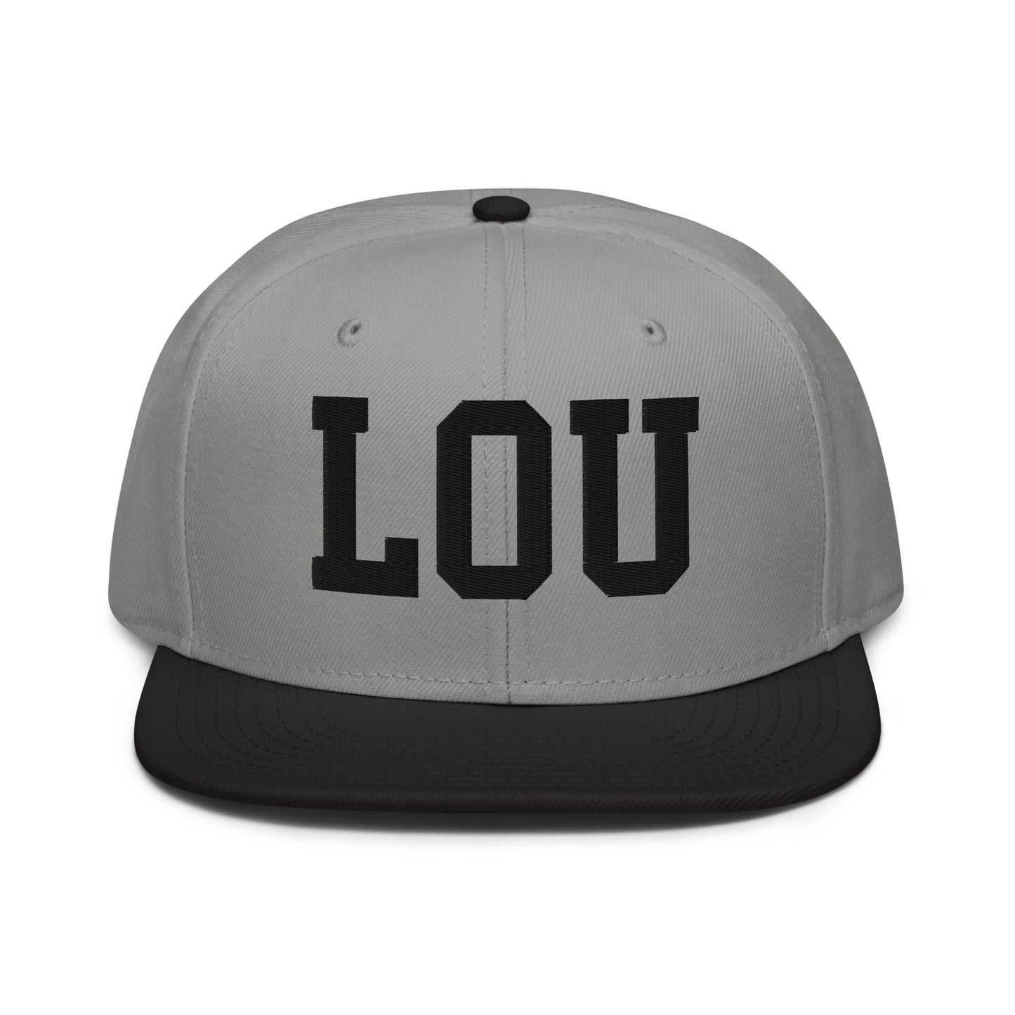 College-Style Wool-Blend Snapback Hat • Black • LOU Louisville • YHM Designs - Image 19