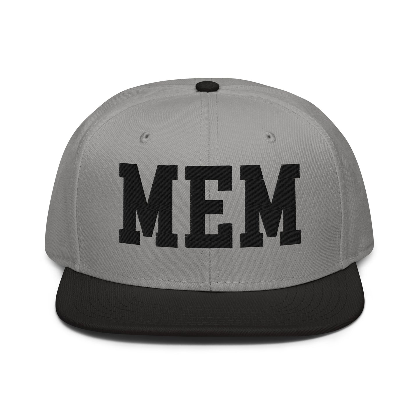 College-Style Wool-Blend Snapback Hat • Black • MEM Memphis • YHM Designs - Image 19