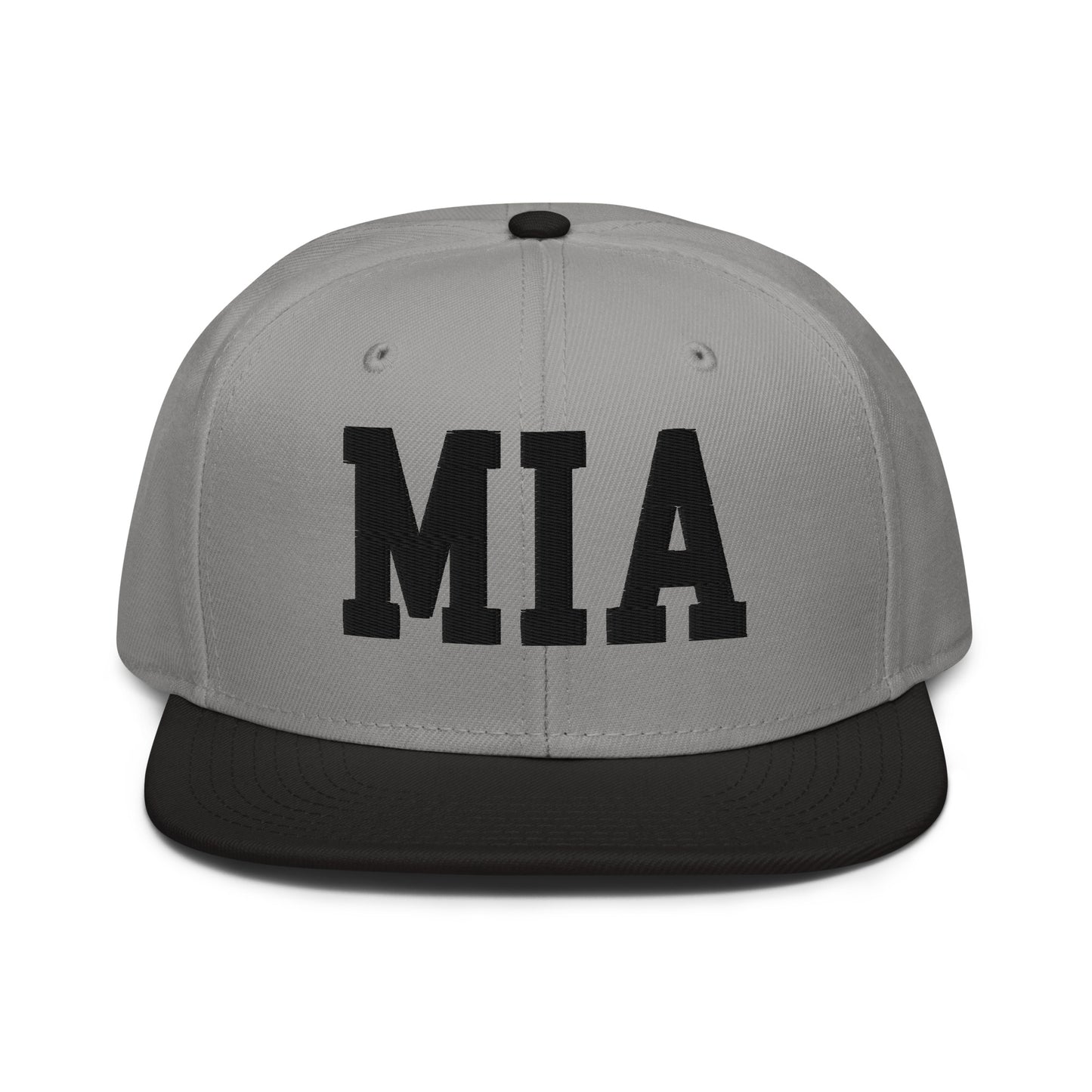 College-Style Wool-Blend Snapback Hat • Black • MIA Miami • YHM Designs - Image 19