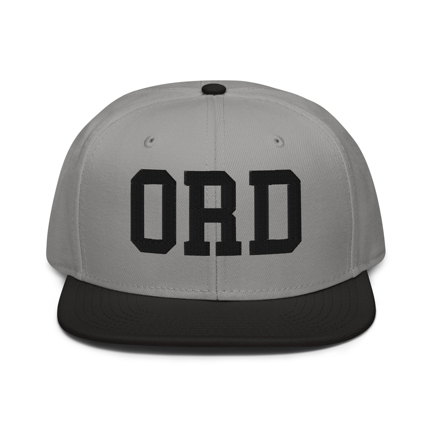 College-Style Wool-Blend Snapback Hat • Black • ORD Chicago • YHM Designs - Image 19