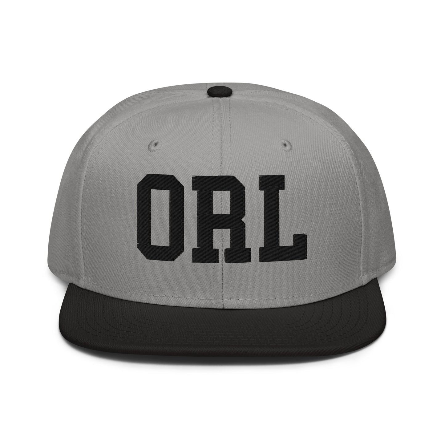 College-Style Wool-Blend Snapback Hat • Black • ORL Orlando • YHM Designs - Image 19