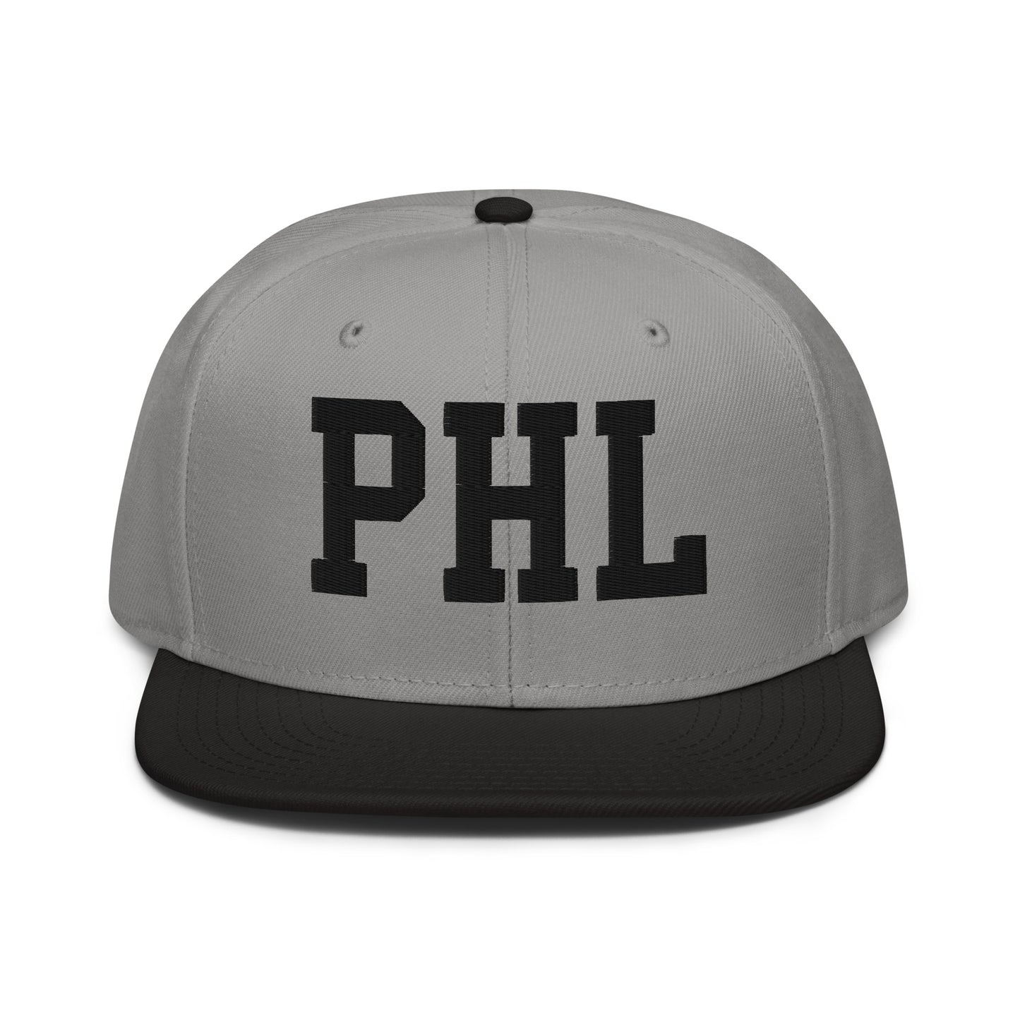 College-Style Wool-Blend Snapback Hat • Black • PHL Philadelphia • YHM Designs - Image 19