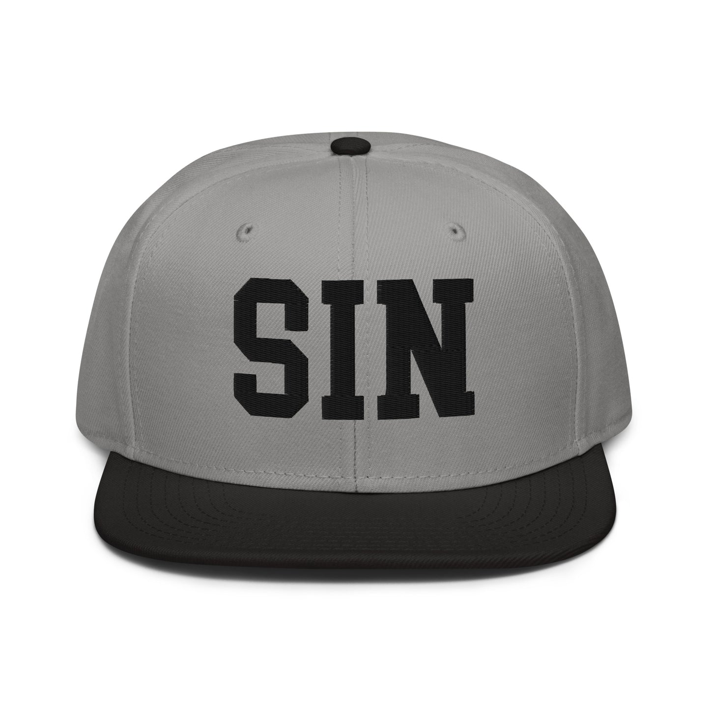 College-Style Wool-Blend Snapback Hat • Black • SIN Singapore • YHM Designs - Image 19