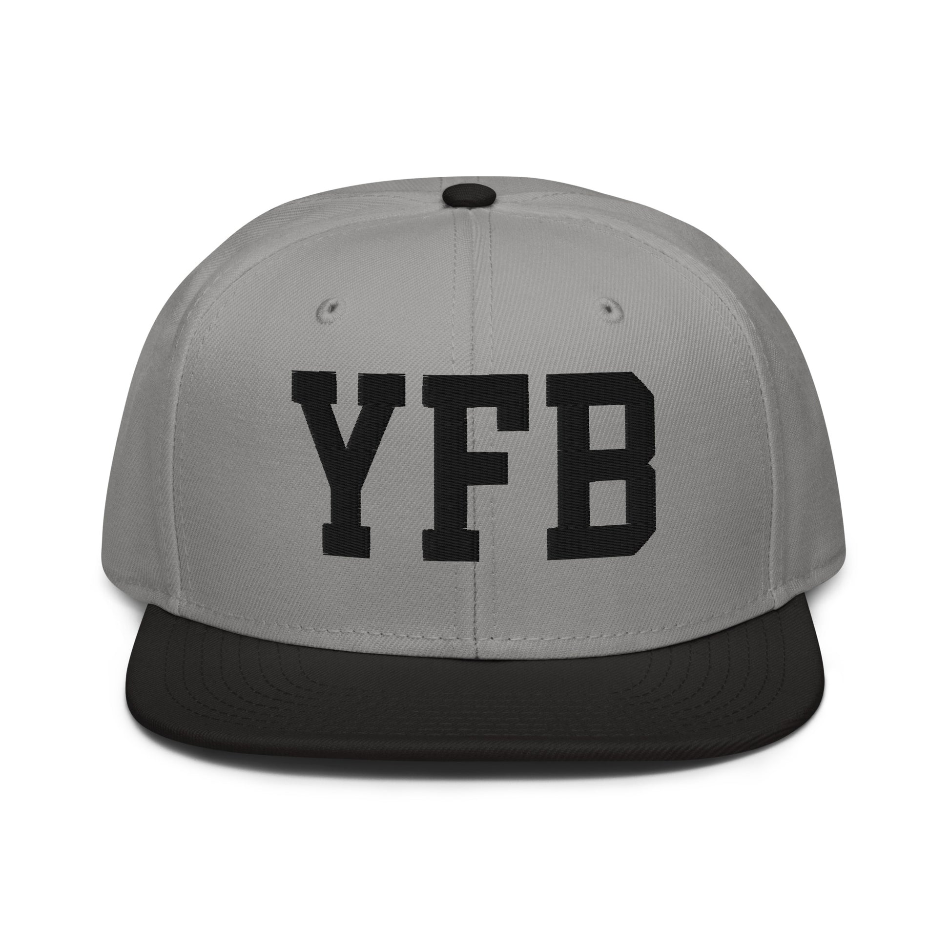 College-Style Wool-Blend Snapback Hat • Black • YFB Iqaluit • YHM Designs - Image 19