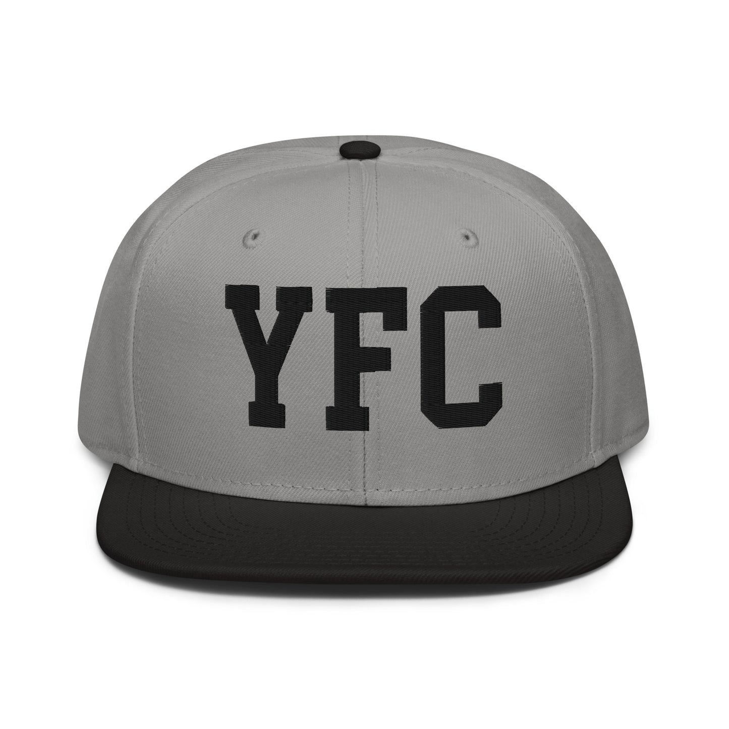College-Style Wool-Blend Snapback Hat • Black • YFC Fredericton • YHM Designs - Image 19
