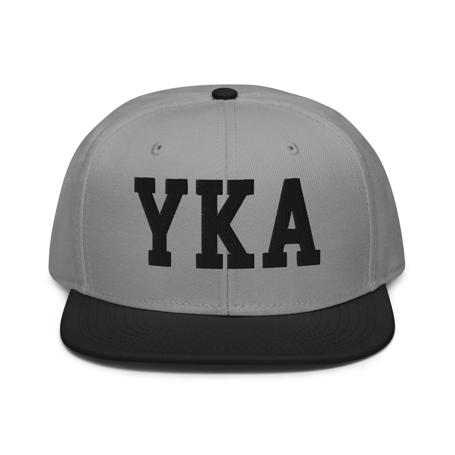 College-Style Wool-Blend Snapback Hat • Black • YKA Kamloops • YHM Designs - Image 19