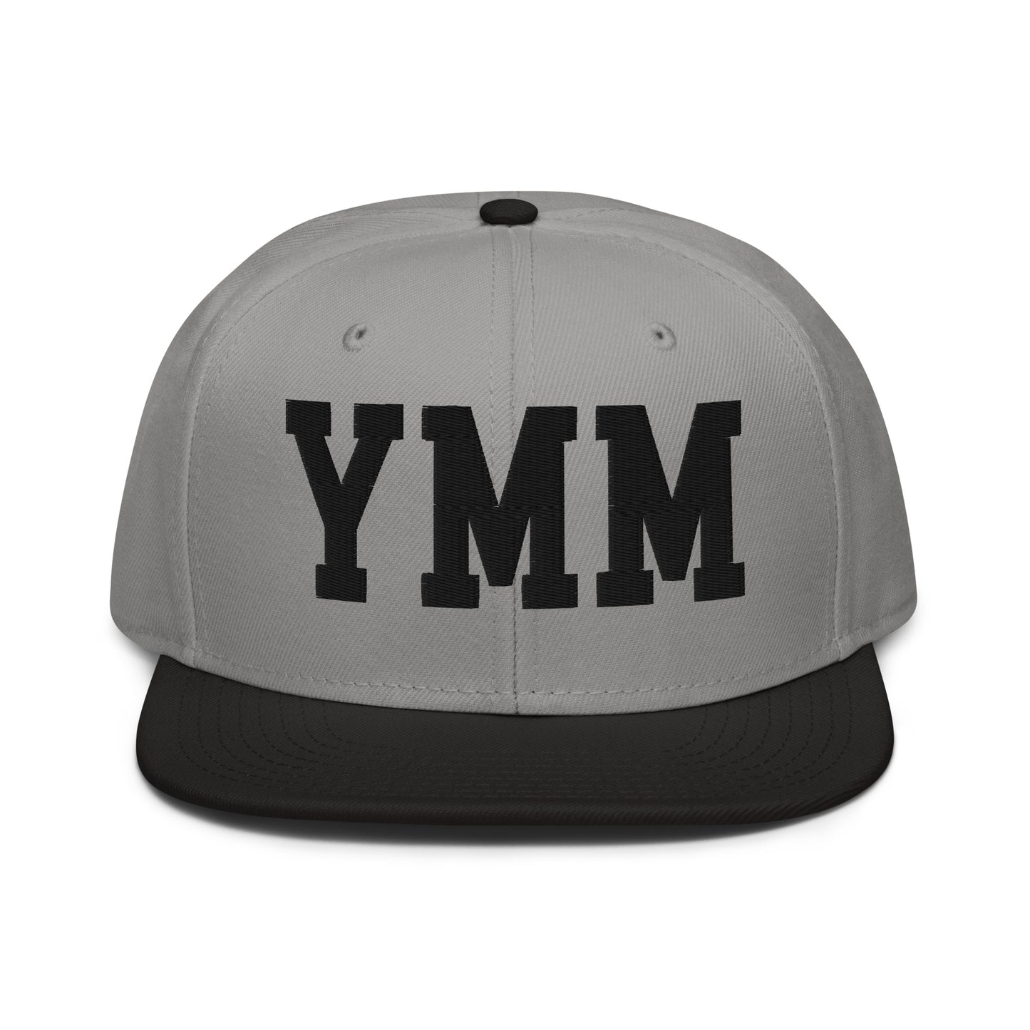 College-Style Wool-Blend Snapback Hat • Black • YMM Fort McMurray • YHM Designs - Image 19