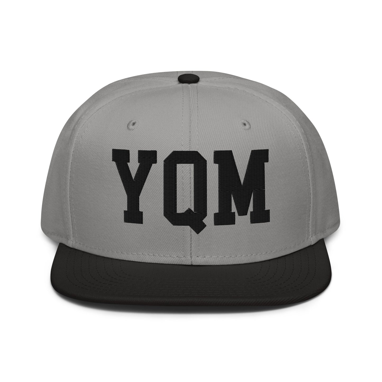 College-Style Wool-Blend Snapback Hat • Black • YQM Moncton • YHM Designs - Image 19