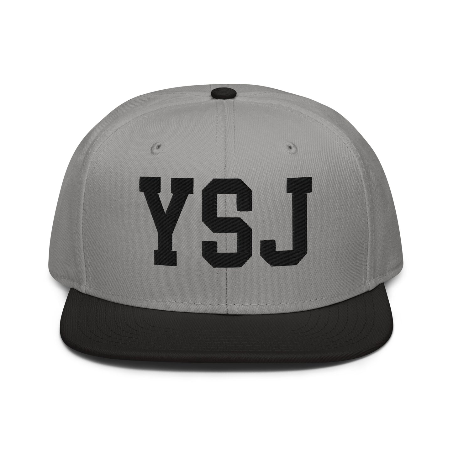 College-Style Wool-Blend Snapback Hat • Black • YSJ Saint John • YHM Designs - Image 19