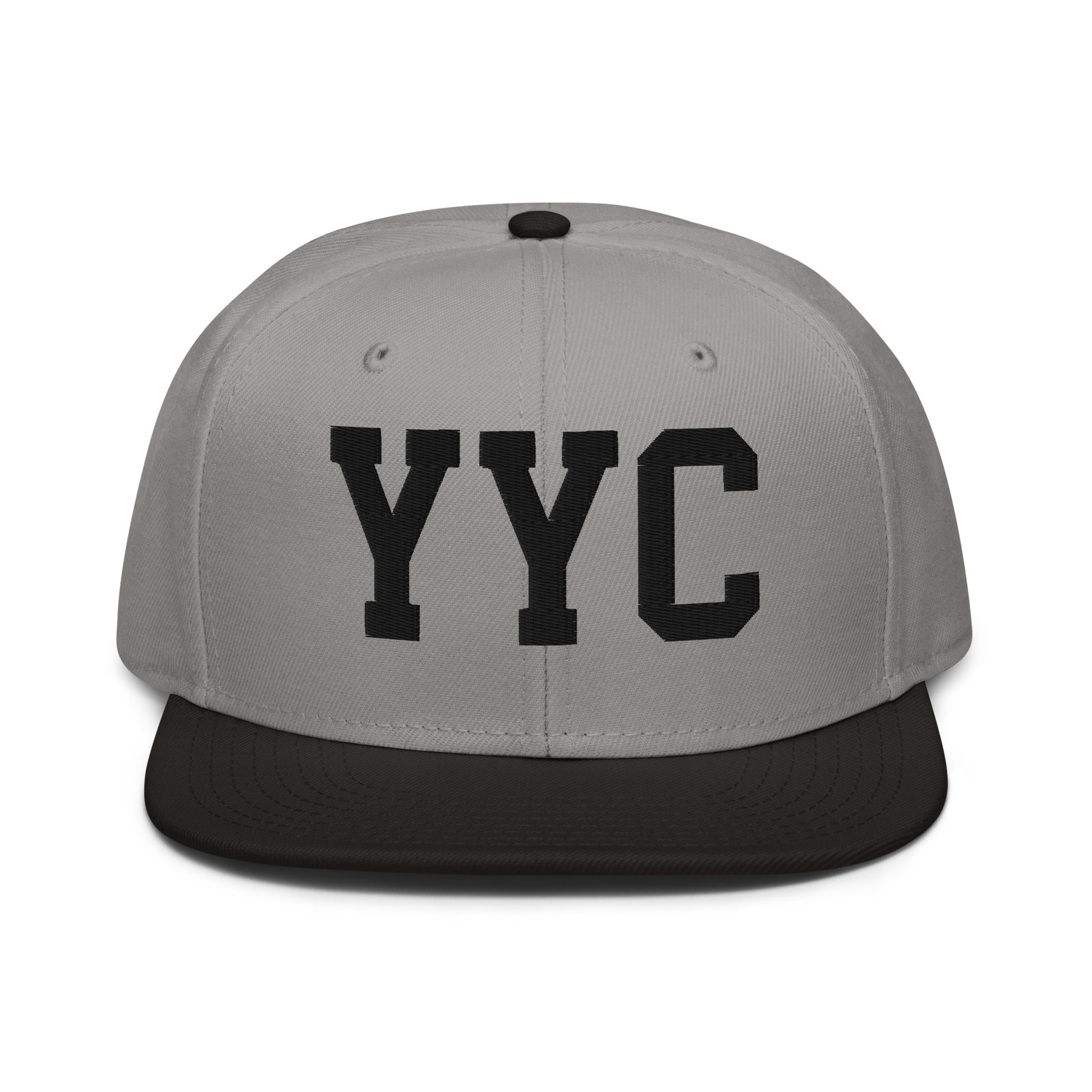 College-Style Wool-Blend Snapback Hat • Black • YYC Calgary • YHM Designs - Image 19