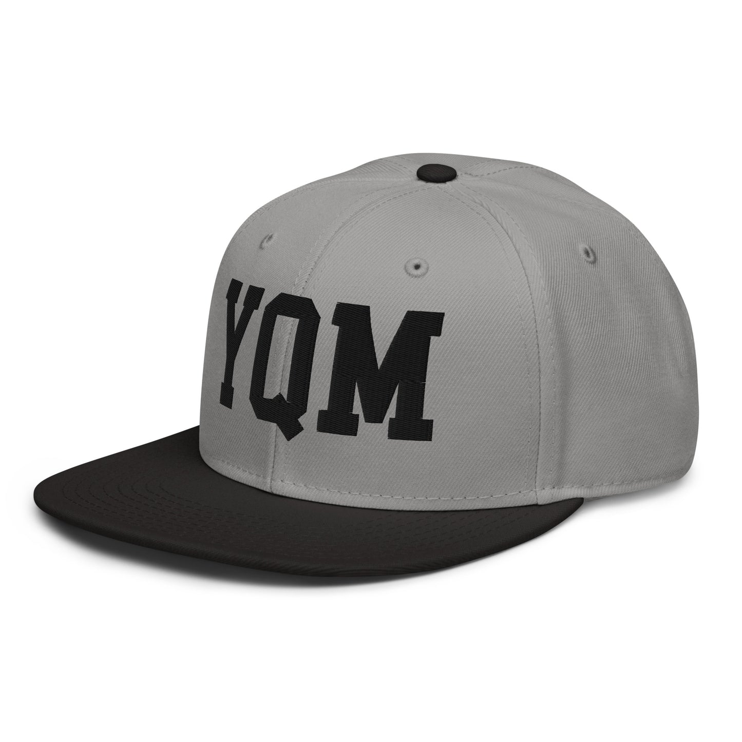 College-Style Wool-Blend Snapback Hat • Black • YQM Moncton • YHM Designs - Image 21