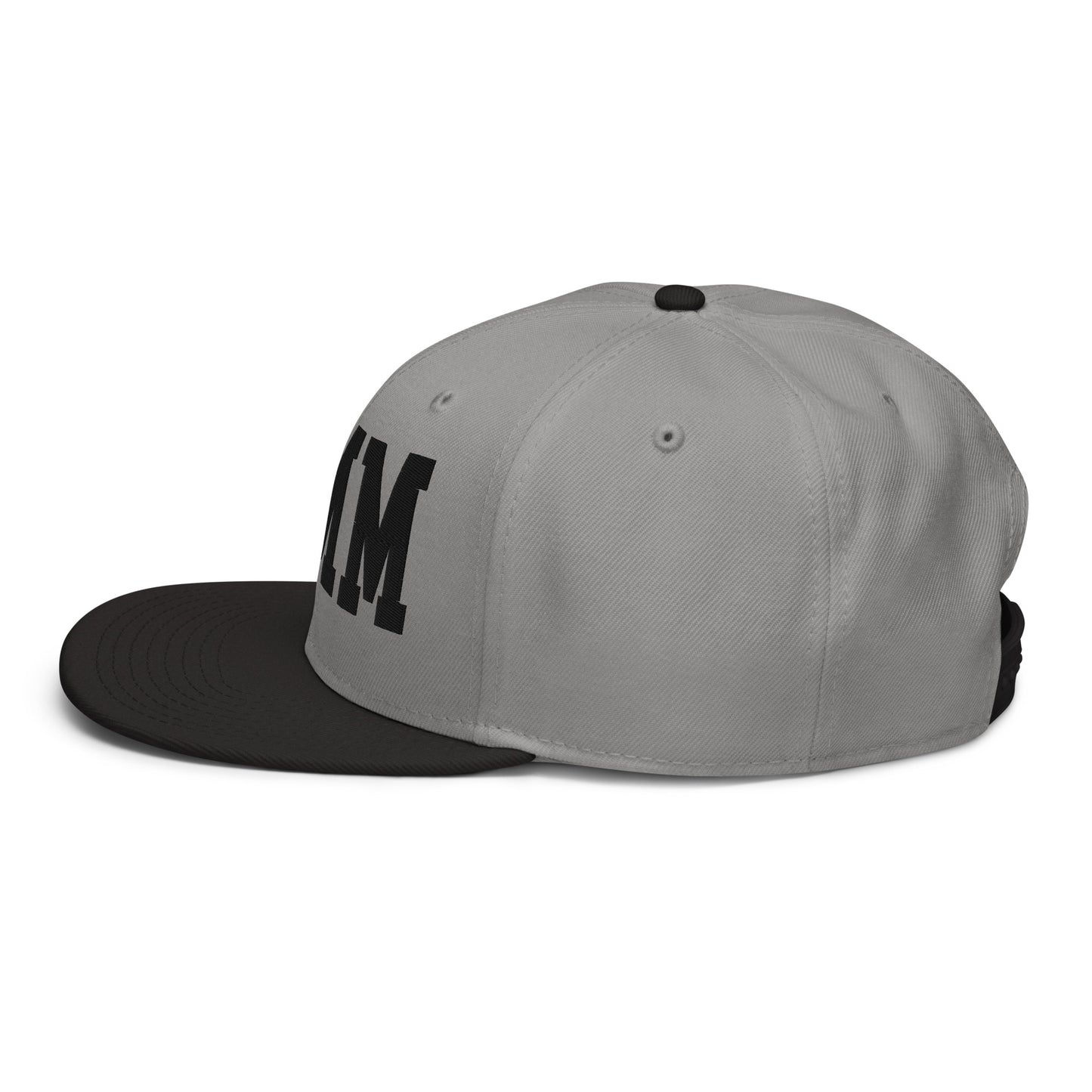 College-Style Wool-Blend Snapback Hat • Black • YMM Fort McMurray • YHM Designs - Image 22