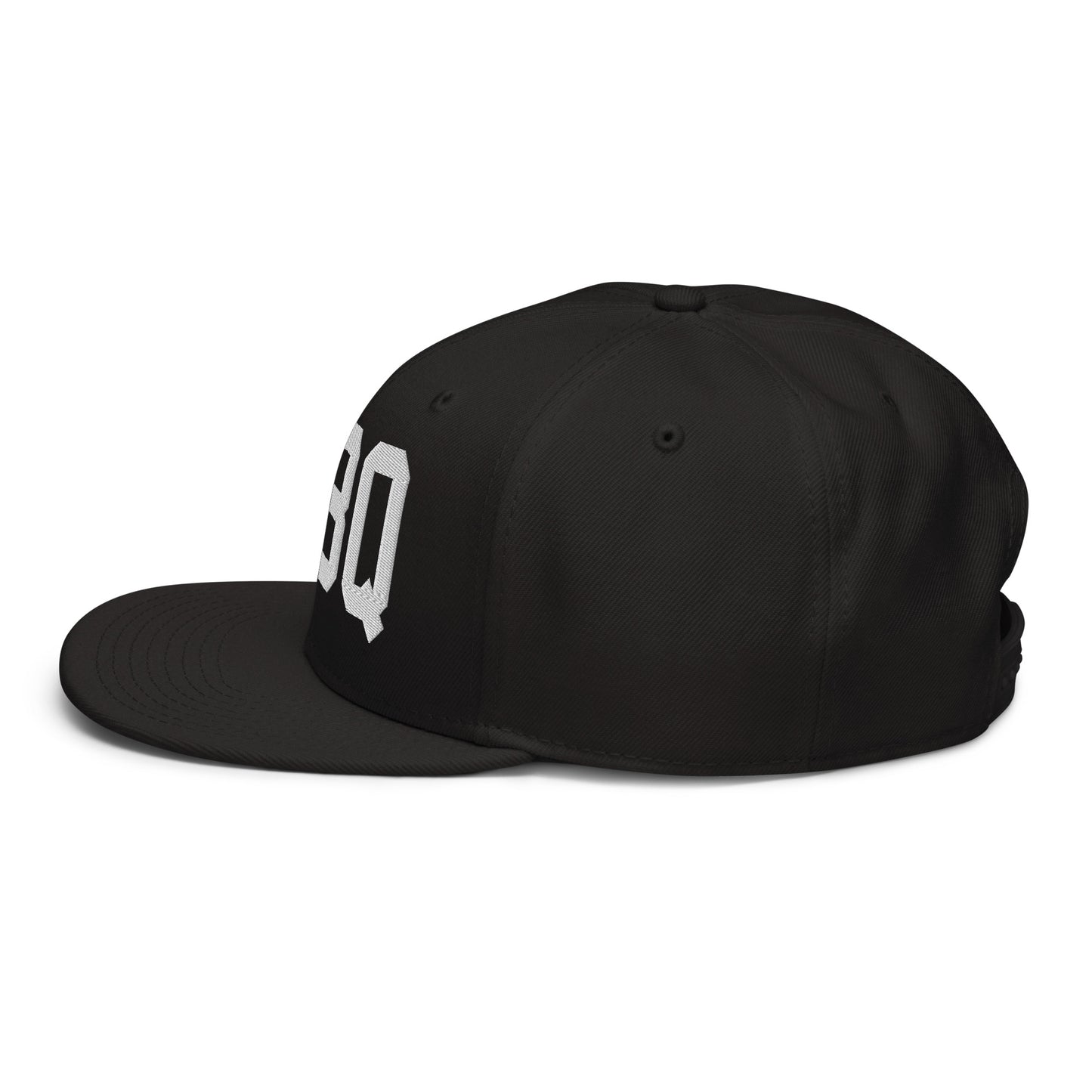 College-Style Wool-Blend Snapback Hat • White • ABQ Albuquerque • YHM Designs - Image 09