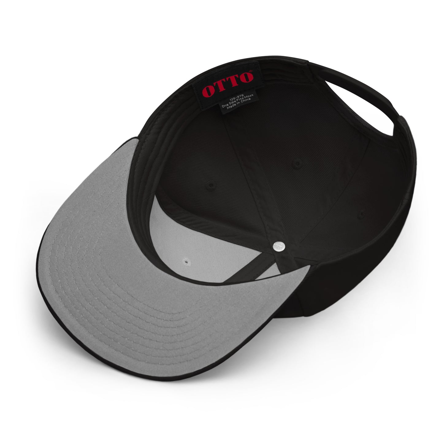 College-Style Wool-Blend Snapback Hat • White • ABQ Albuquerque • YHM Designs - Image 04