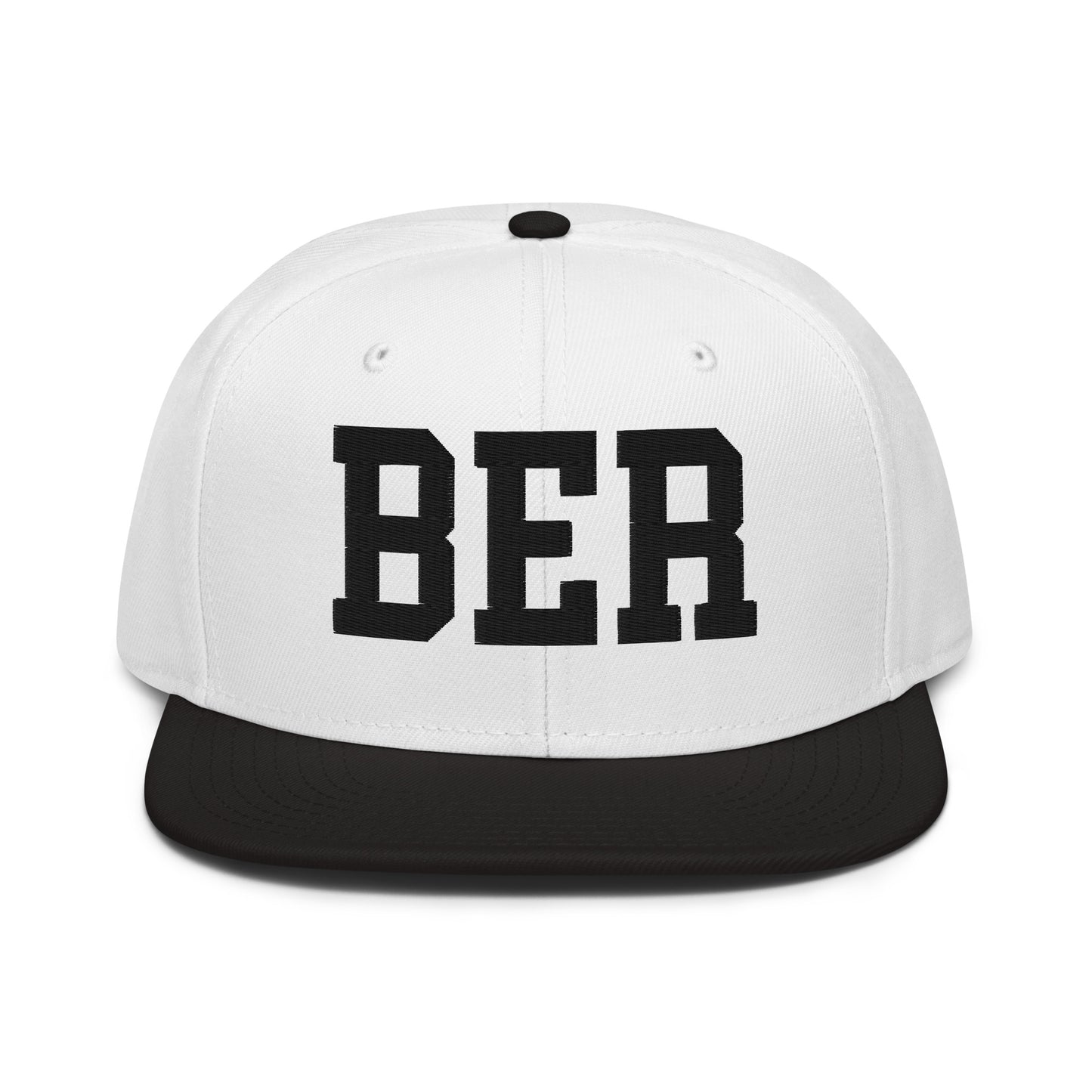 College-Style Wool-Blend Snapback Hat • Black • BER Berlin • YHM Designs - Image 23