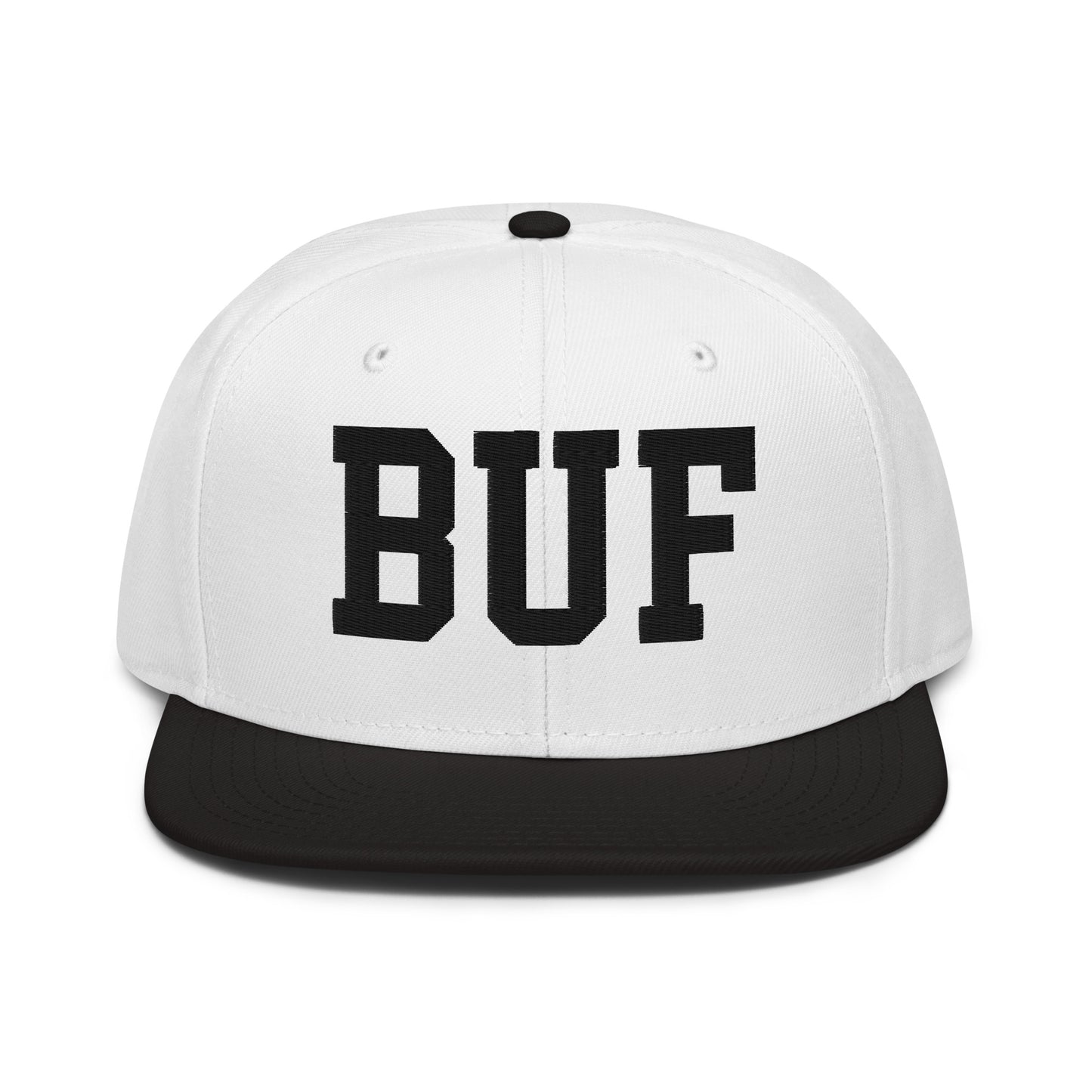College-Style Wool-Blend Snapback Hat • Black • BUF Buffalo • YHM Designs - Image 23