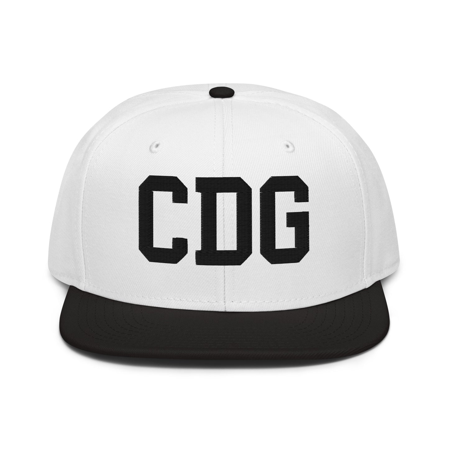 College-Style Wool-Blend Snapback Hat • Black • CDG Paris • YHM Designs - Image 23