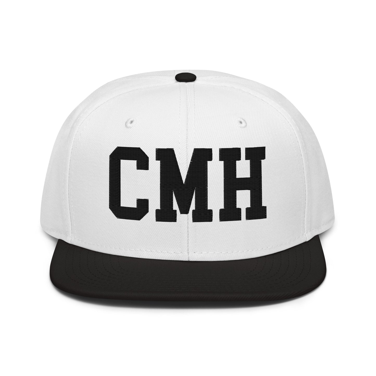 College-Style Wool-Blend Snapback Hat • Black • CMH Columbus • YHM Designs - Image 23