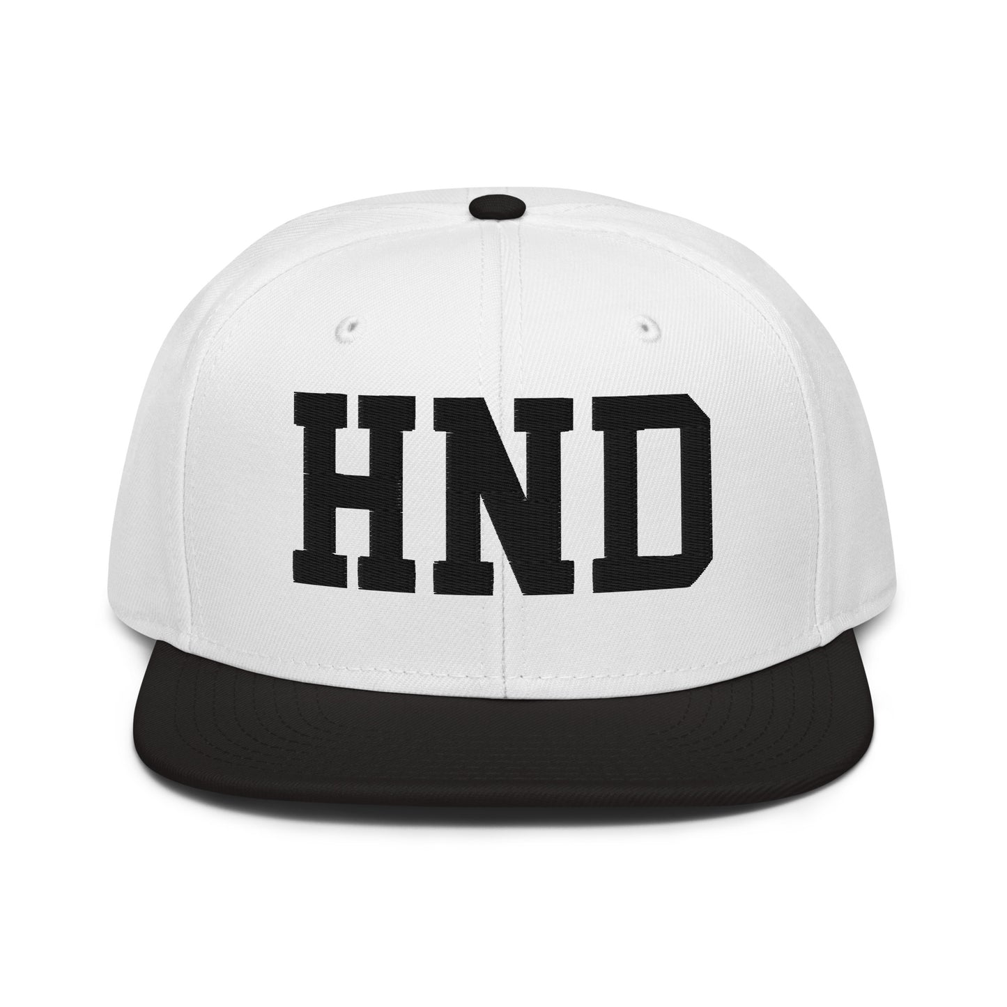 College-Style Wool-Blend Snapback Hat • Black • HND Tokyo • YHM Designs - Image 23