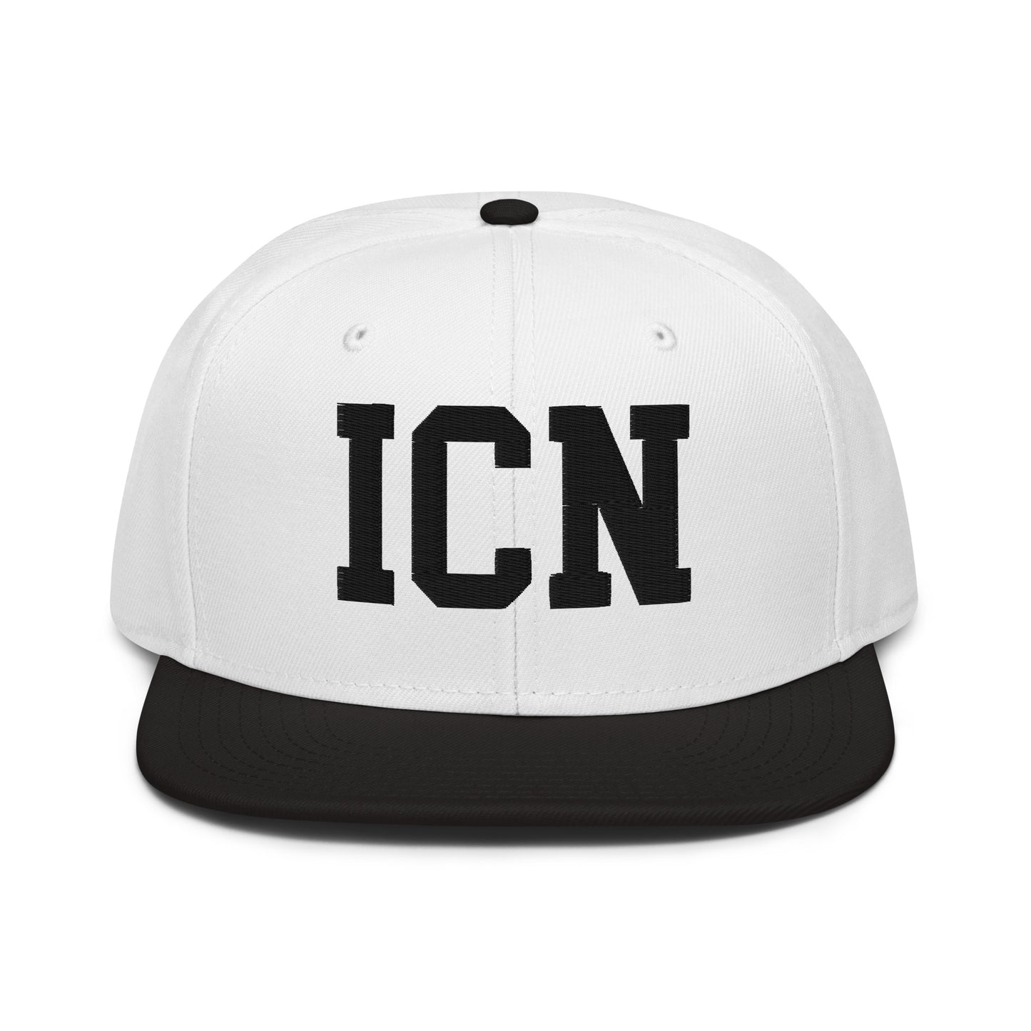 College-Style Wool-Blend Snapback Hat • Black • ICN Seoul • YHM Designs - Image 23