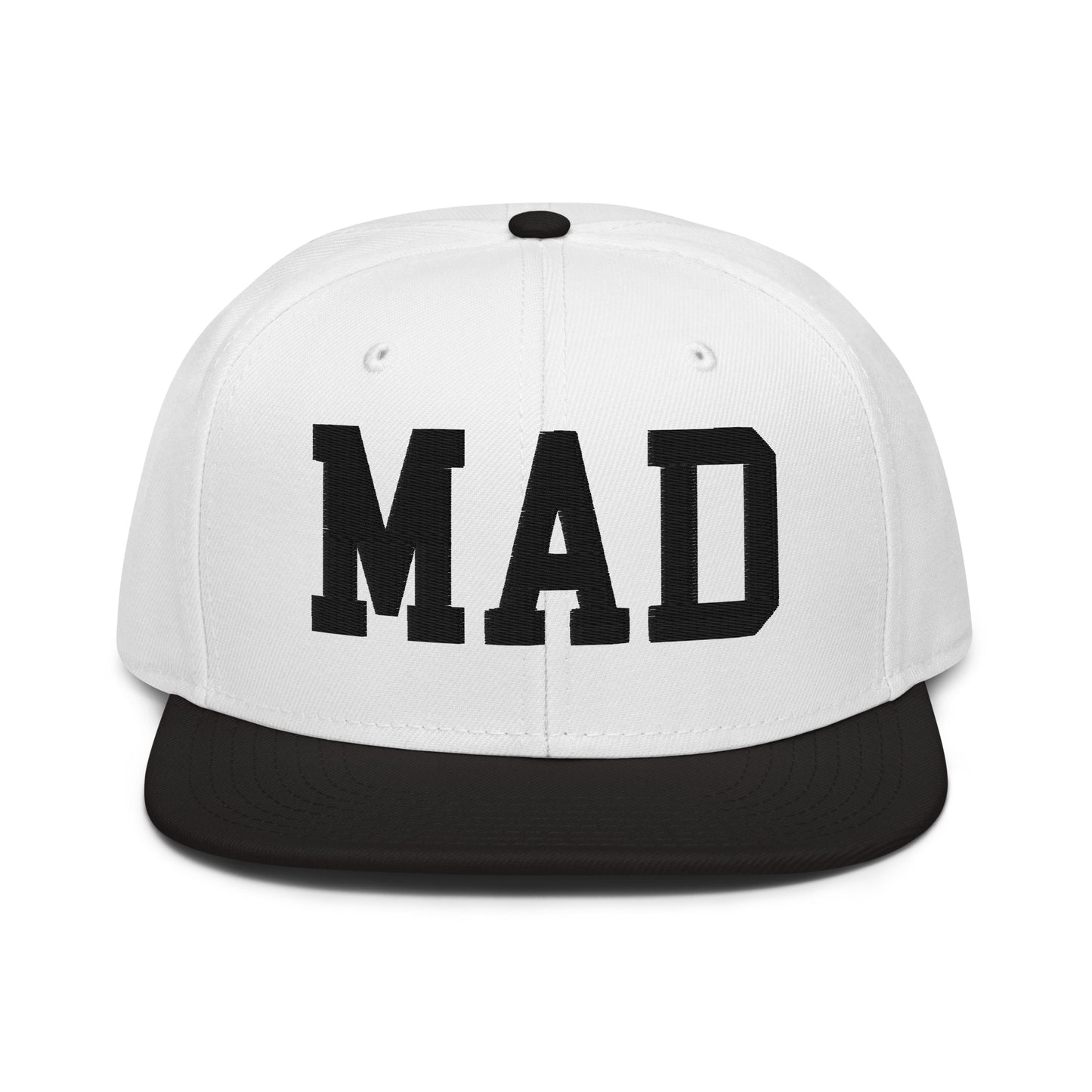 College-Style Wool-Blend Snapback Hat • Black • MAD Madrid • YHM Designs - Image 23