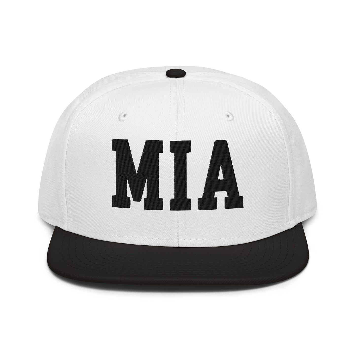 College-Style Wool-Blend Snapback Hat • Black • MIA Miami • YHM Designs - Image 23