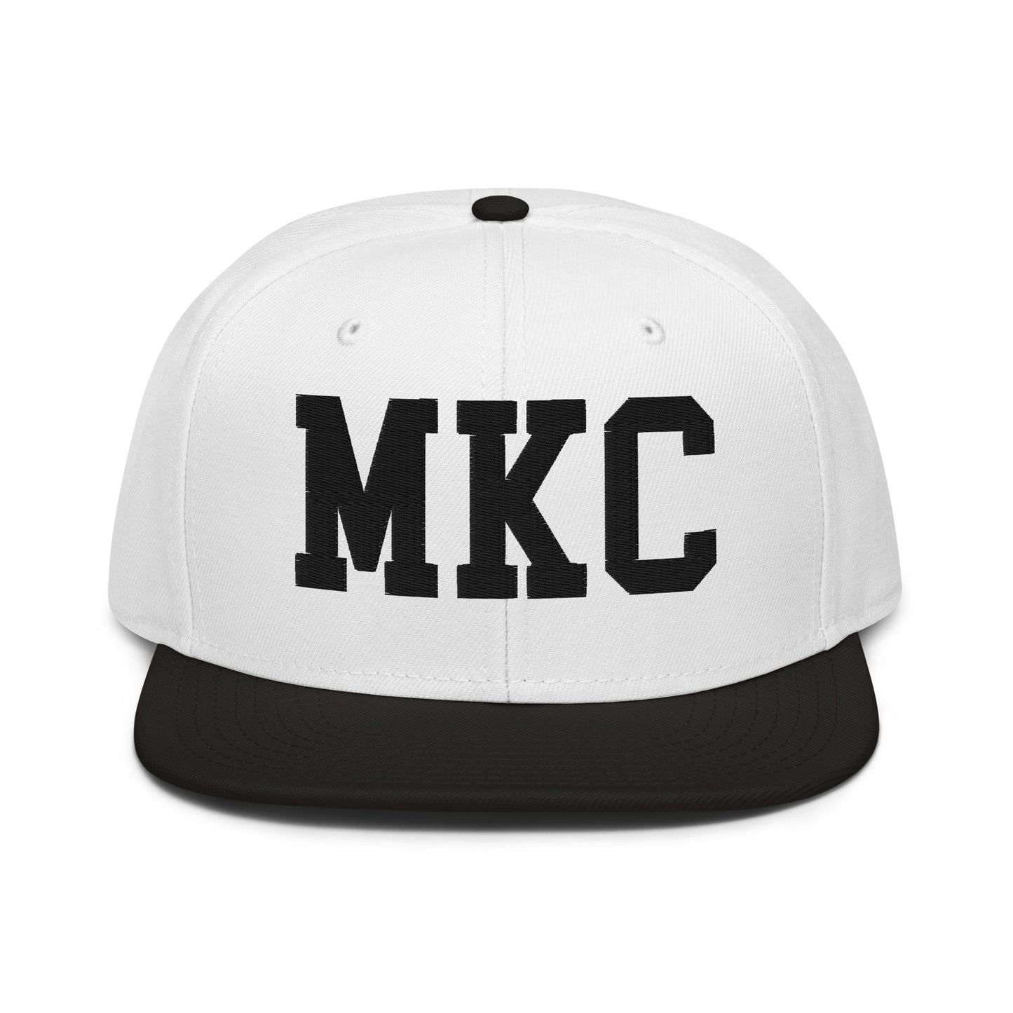 College-Style Wool-Blend Snapback Hat • Black • MKC Kansas City • YHM Designs - Image 23