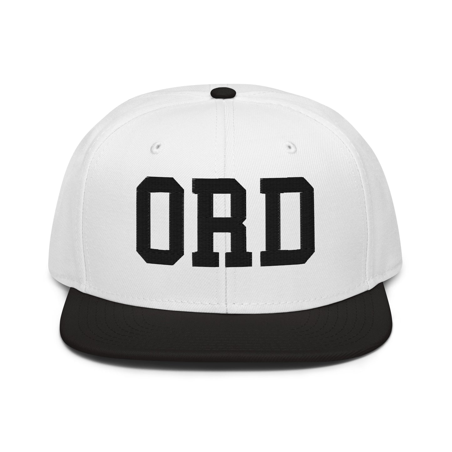 College-Style Wool-Blend Snapback Hat • Black • ORD Chicago • YHM Designs - Image 23