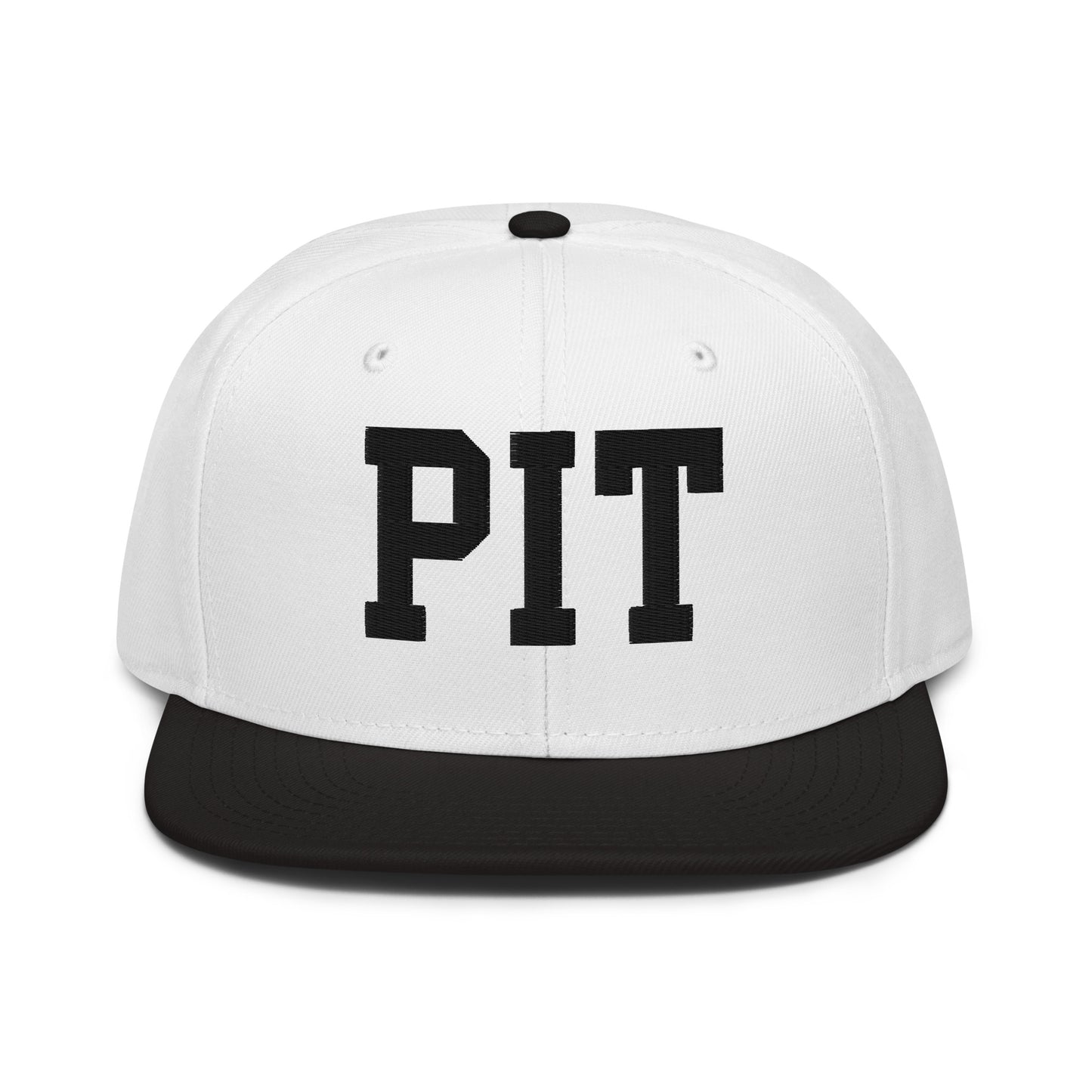 College-Style Wool-Blend Snapback Hat • Black • PIT Pittsburgh • YHM Designs - Image 23