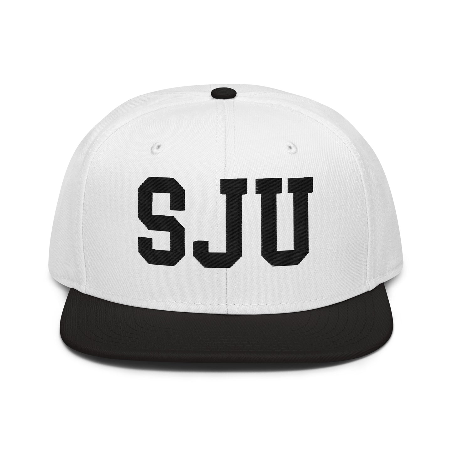 College-Style Wool-Blend Snapback Hat • Black • SJU San Juan • YHM Designs - Image 23