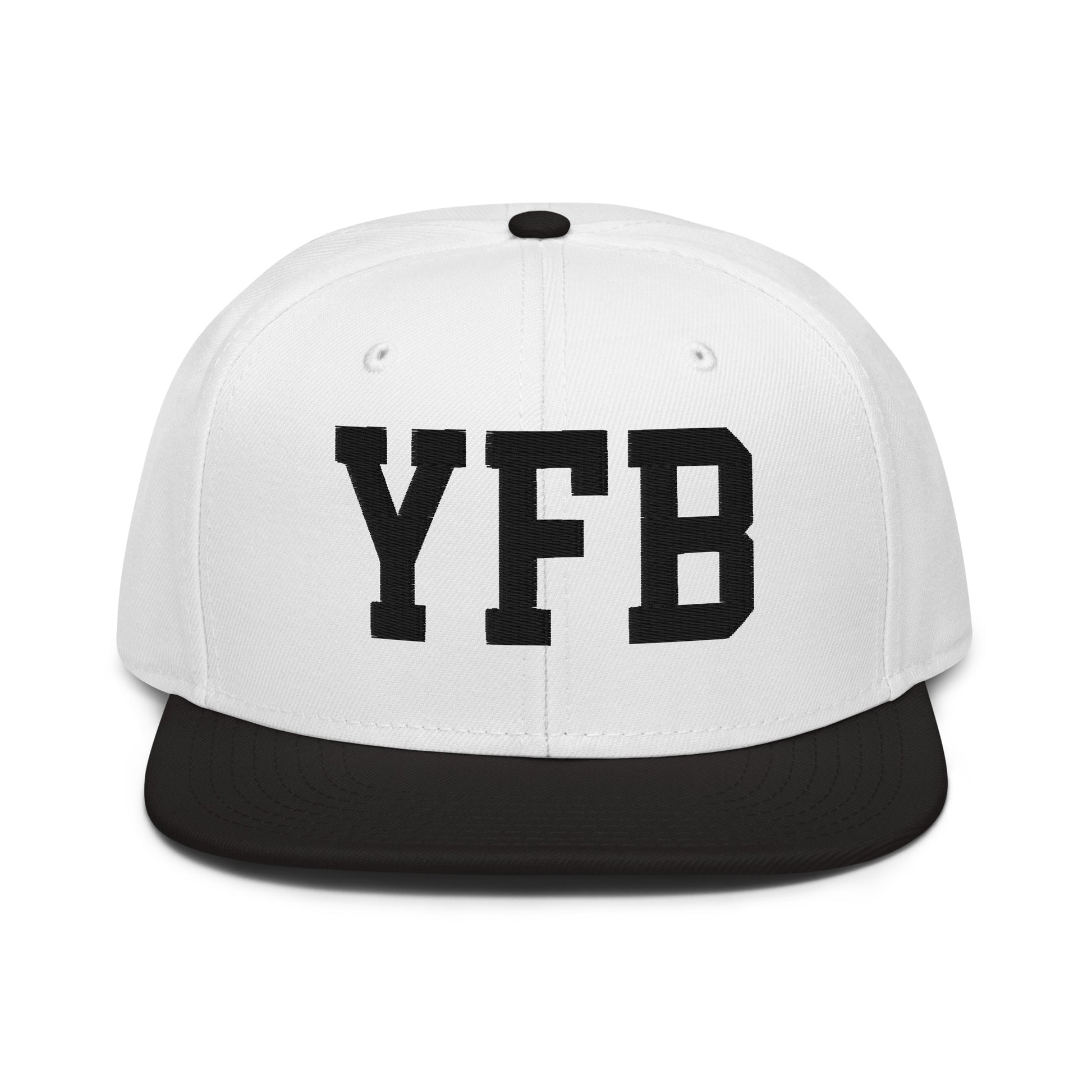 College-Style Wool-Blend Snapback Hat • Black • YFB Iqaluit • YHM Designs - Image 23
