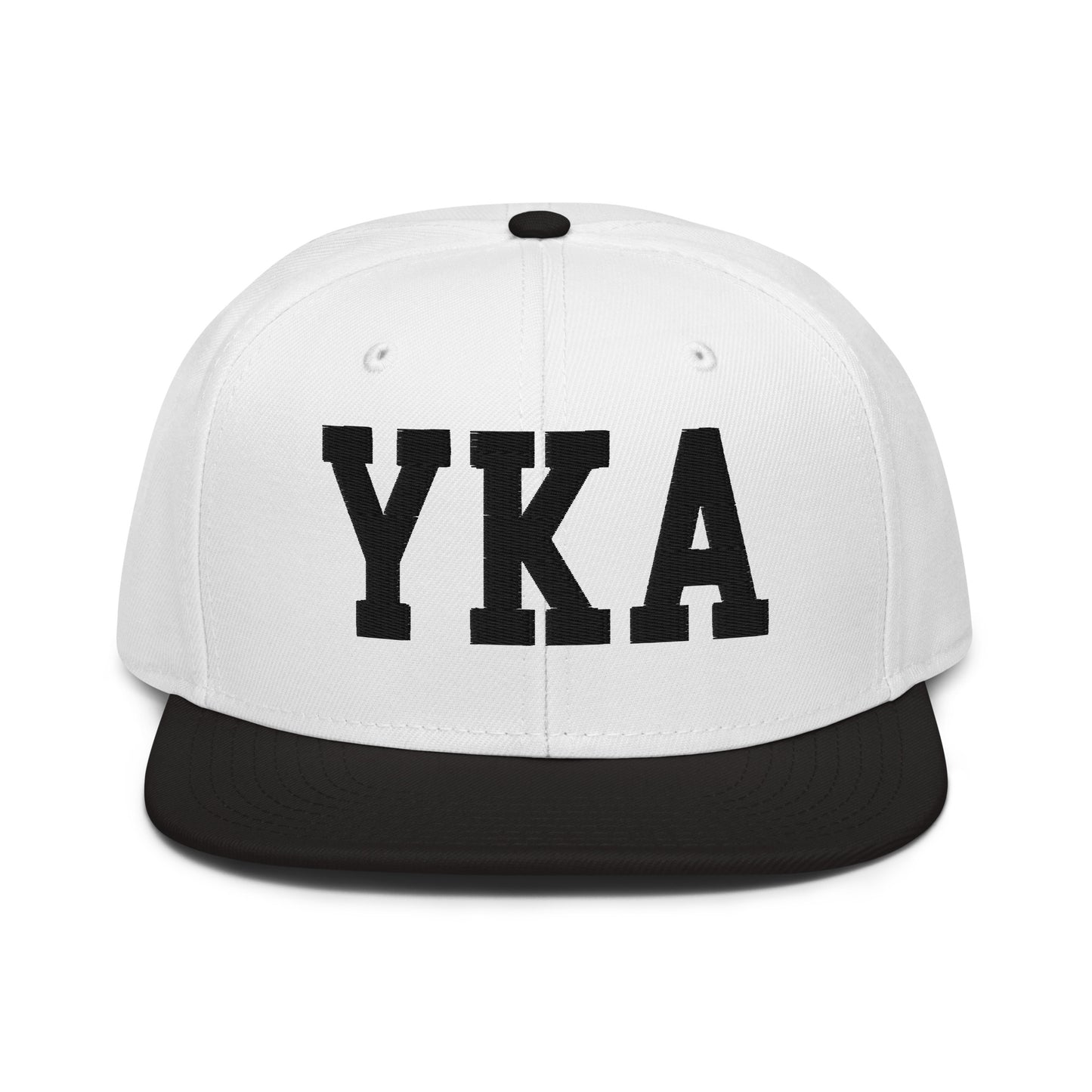 College-Style Wool-Blend Snapback Hat • Black • YKA Kamloops • YHM Designs - Image 23
