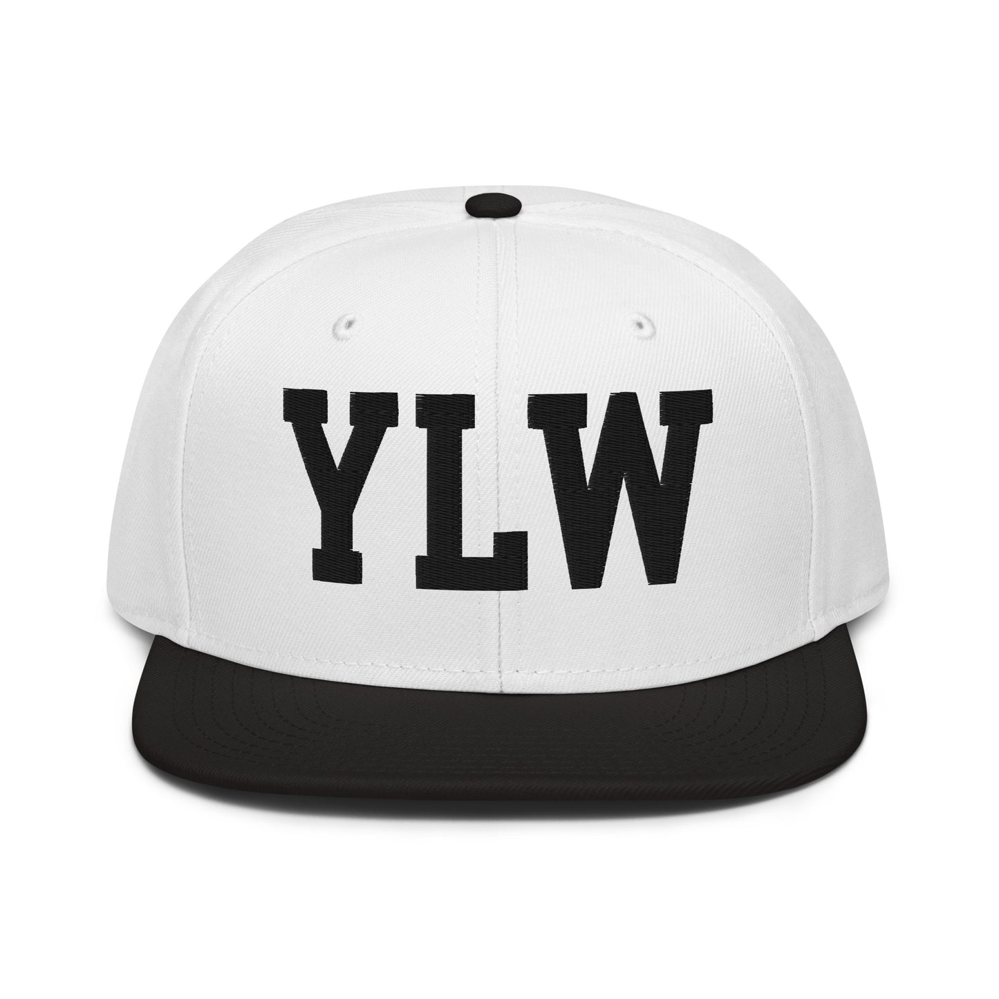 College-Style Wool-Blend Snapback Hat • Black • YLW Kelowna • YHM Designs - Image 23