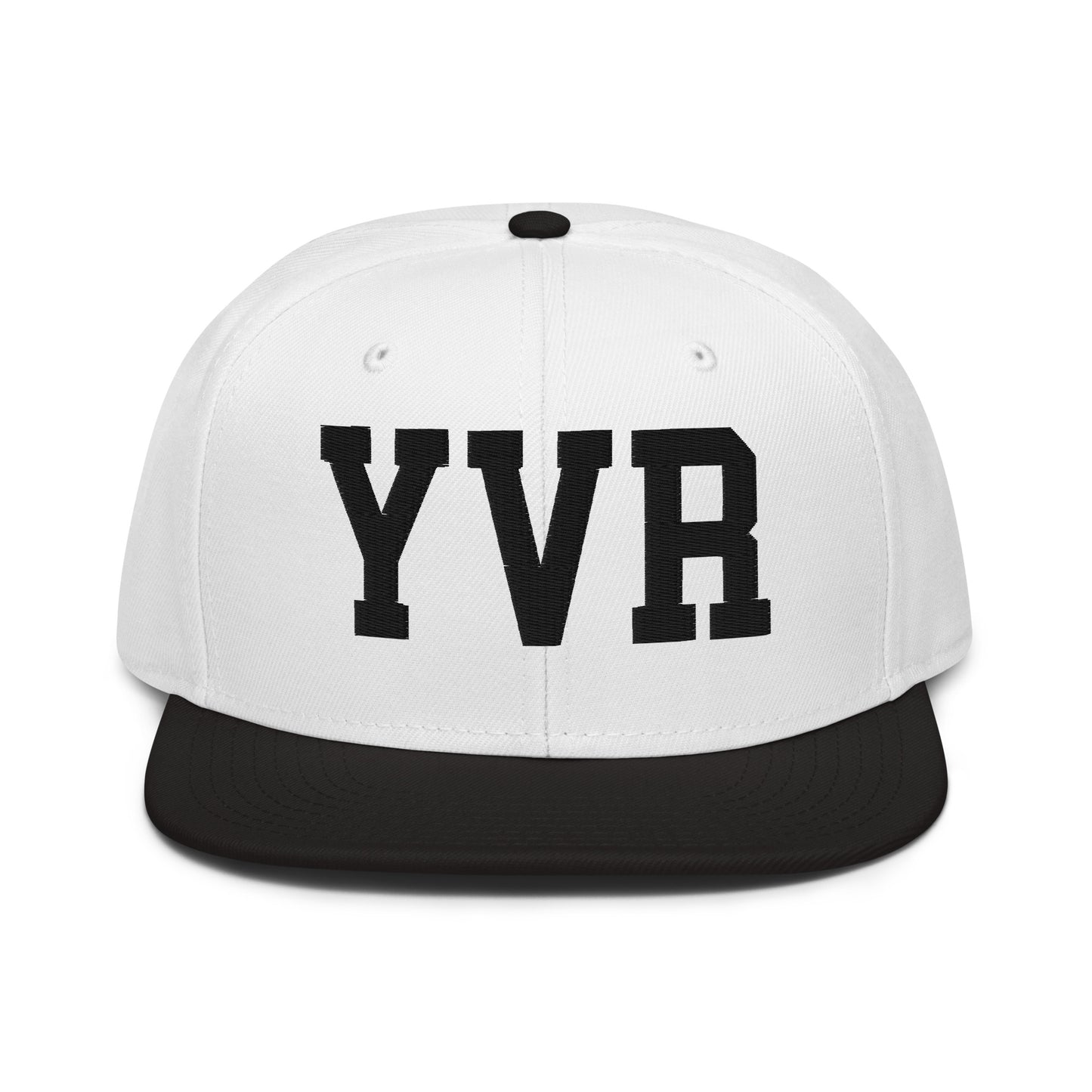 College-Style Wool-Blend Snapback Hat • Black • YVR Vancouver • YHM Designs - Image 23