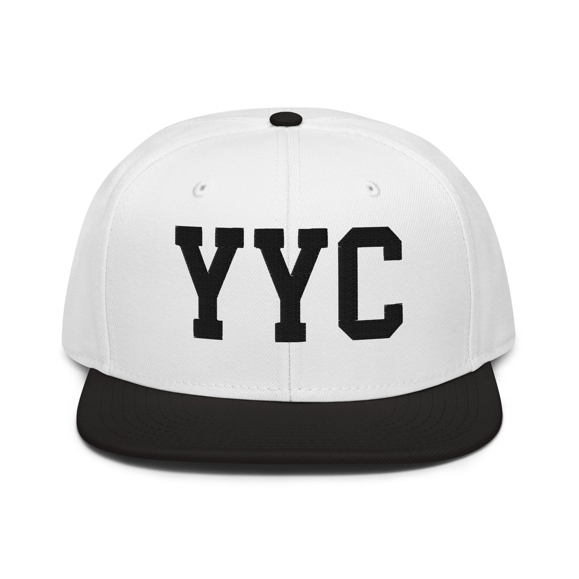 College-Style Wool-Blend Snapback Hat • Black • YYC Calgary • YHM Designs - Image 23