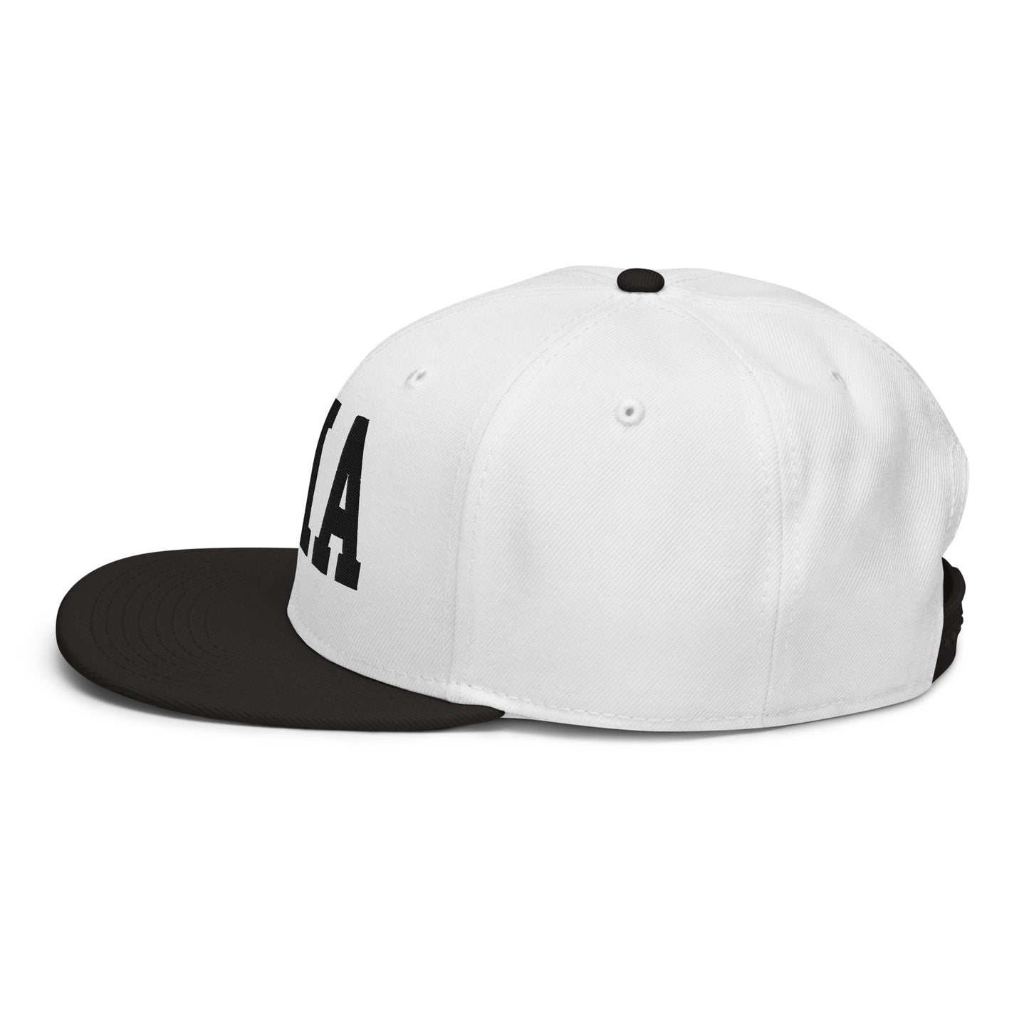College-Style Wool-Blend Snapback Hat • Black • MIA Miami • YHM Designs - Image 25