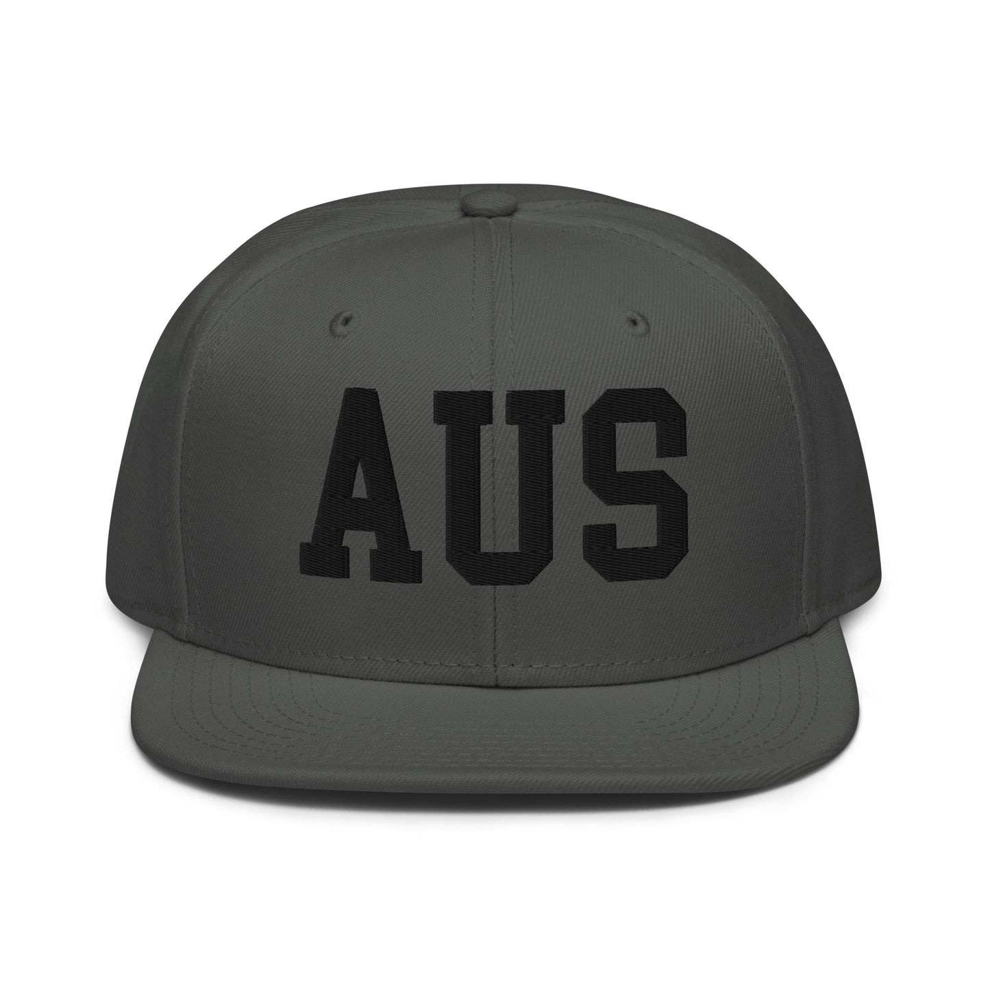 College-Style Wool-Blend Snapback Hat • Black • AUS Austin • YHM Designs - Image 15