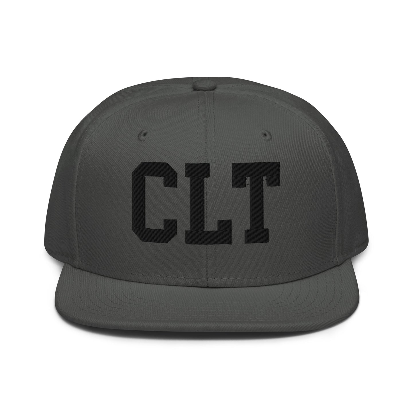 College-Style Wool-Blend Snapback Hat • Black • CLT Charlotte • YHM Designs - Image 15