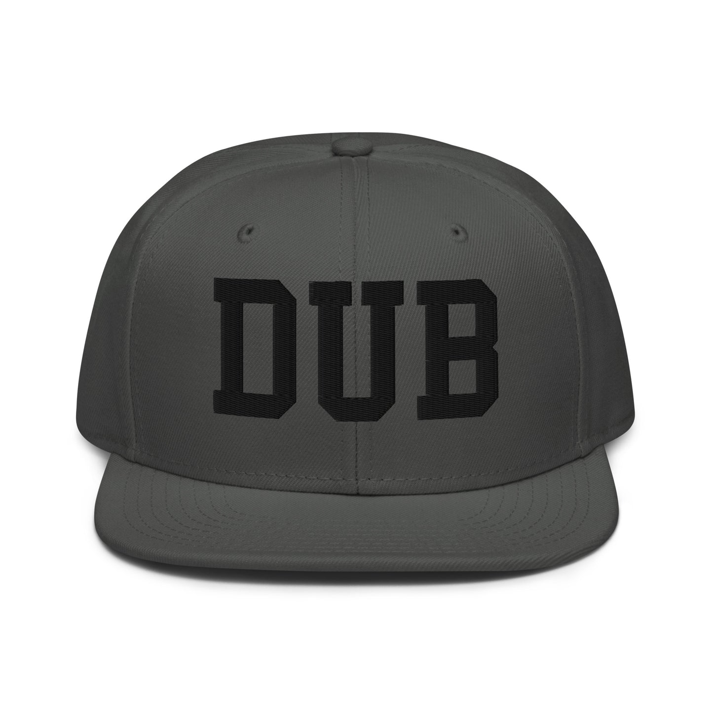 College-Style Wool-Blend Snapback Hat • Black • DUB Dublin • YHM Designs - Image 15