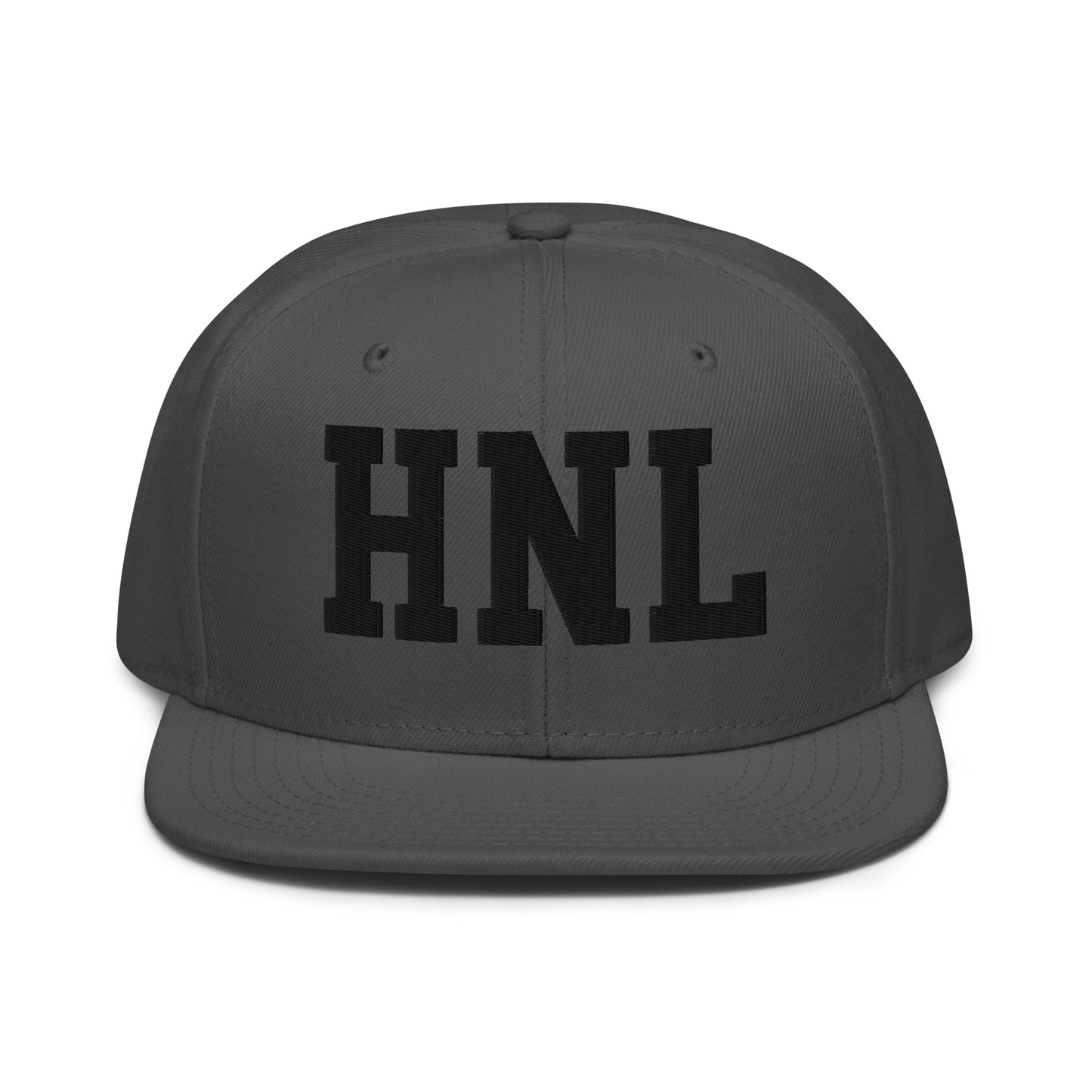 College-Style Wool-Blend Snapback Hat • Black • HNL Honolulu • YHM Designs - Image 15