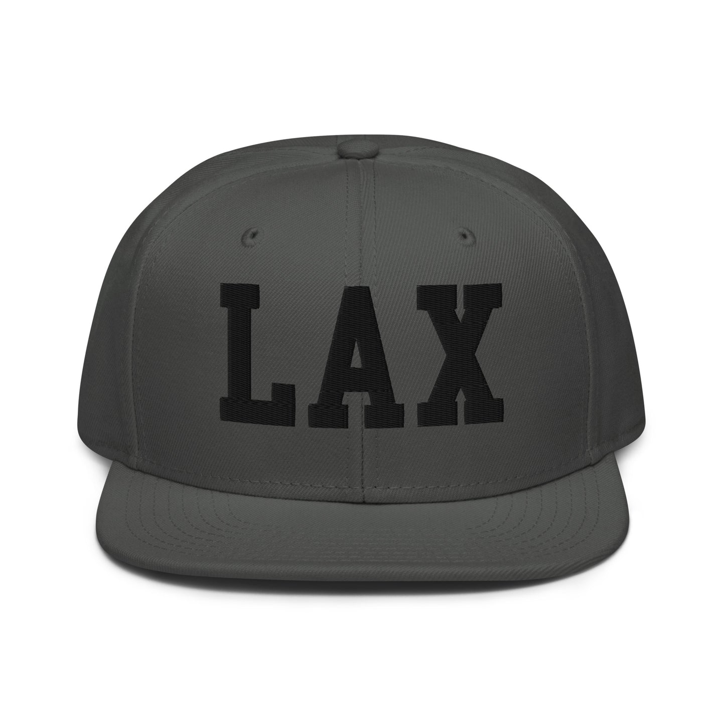 College-Style Wool-Blend Snapback Hat • Black • LAX Los Angeles • YHM Designs - Image 15