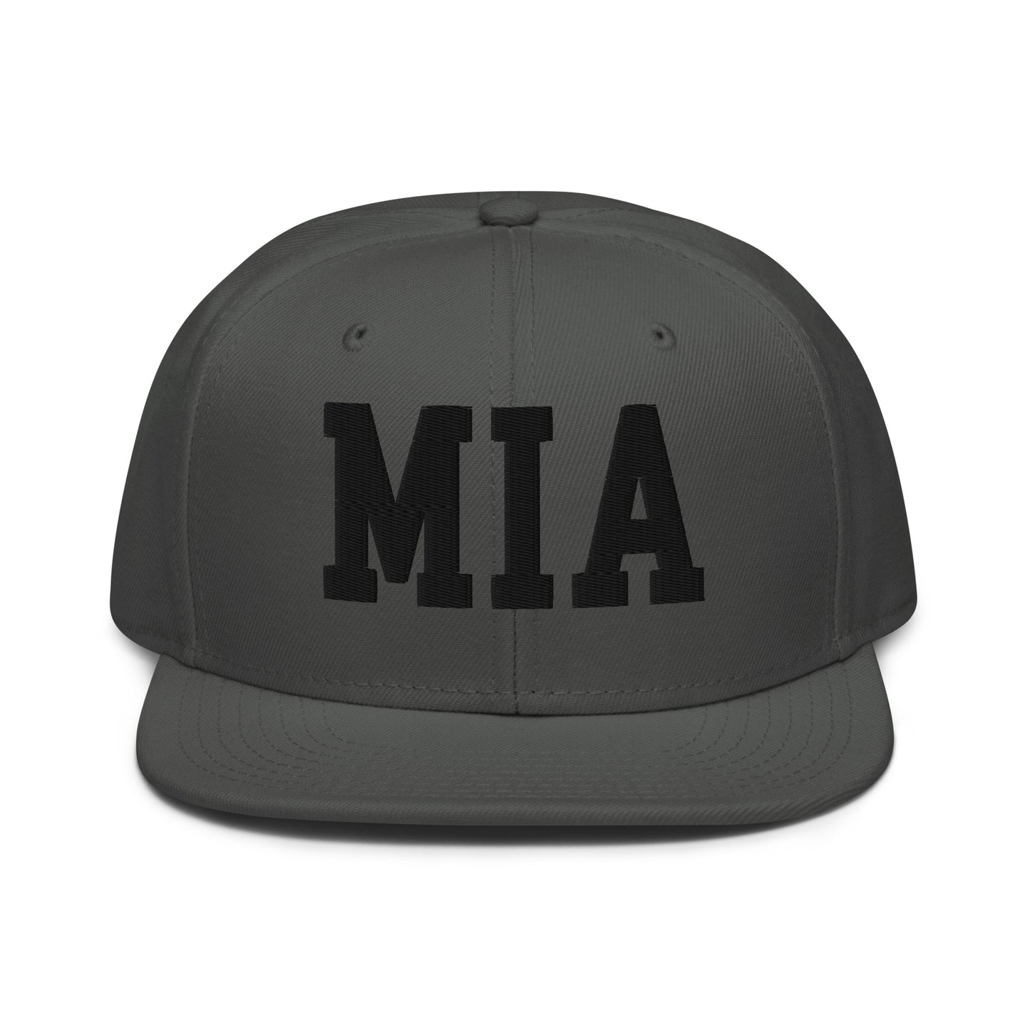 College-Style Wool-Blend Snapback Hat • Black • MIA Miami • YHM Designs - Image 15