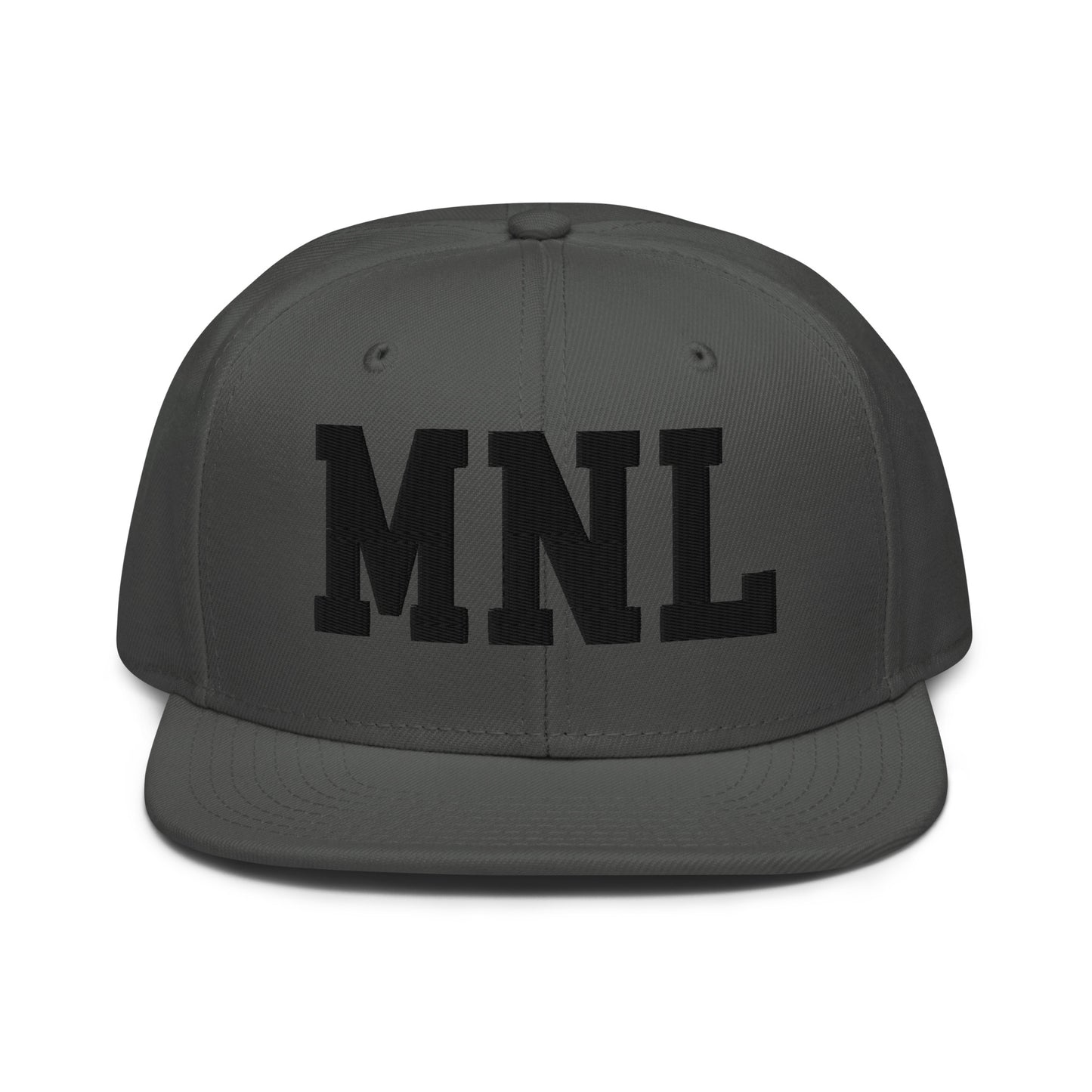 College-Style Wool-Blend Snapback Hat • Black • MNL Manila • YHM Designs - Image 15